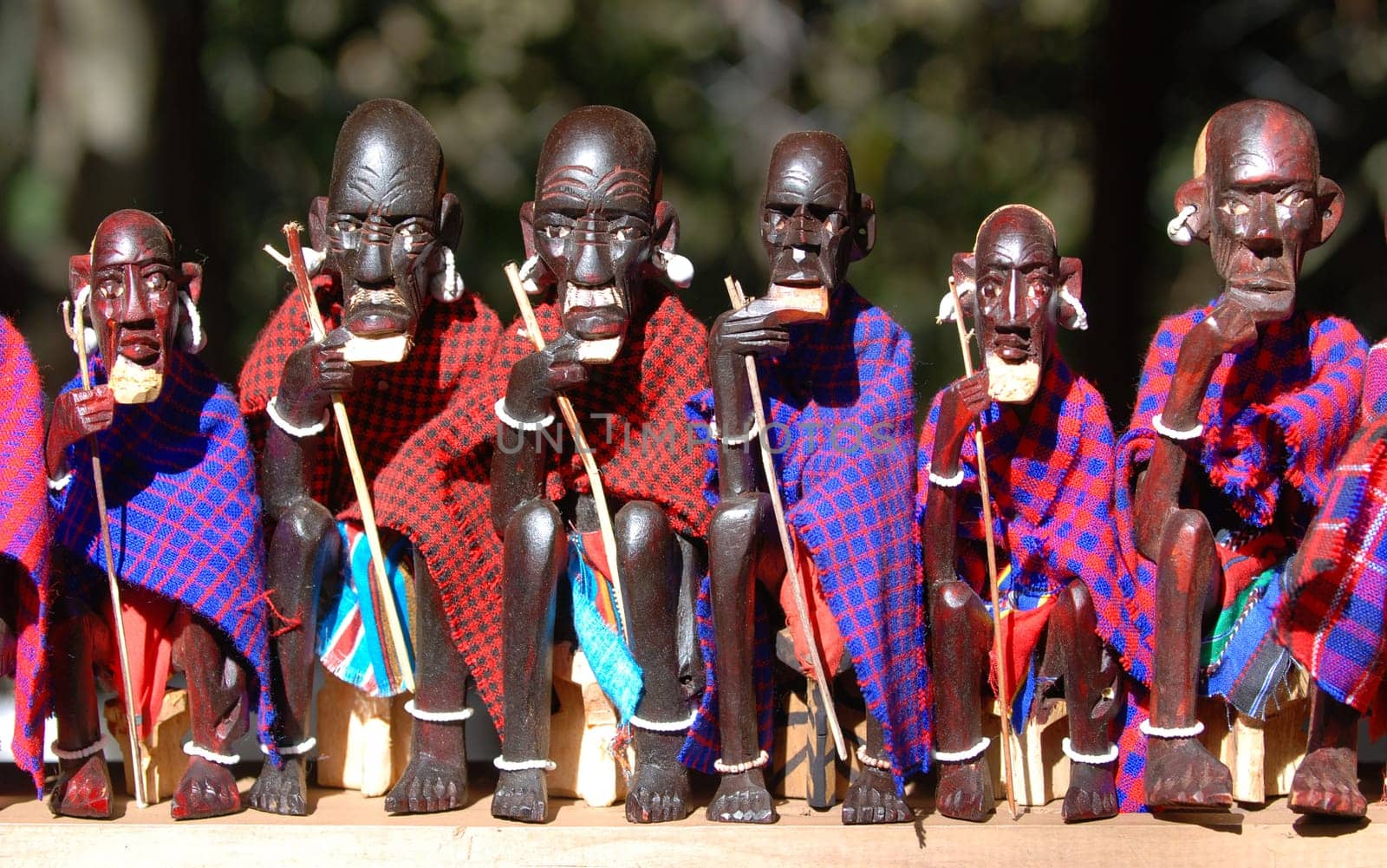 Maasai figurines at local market