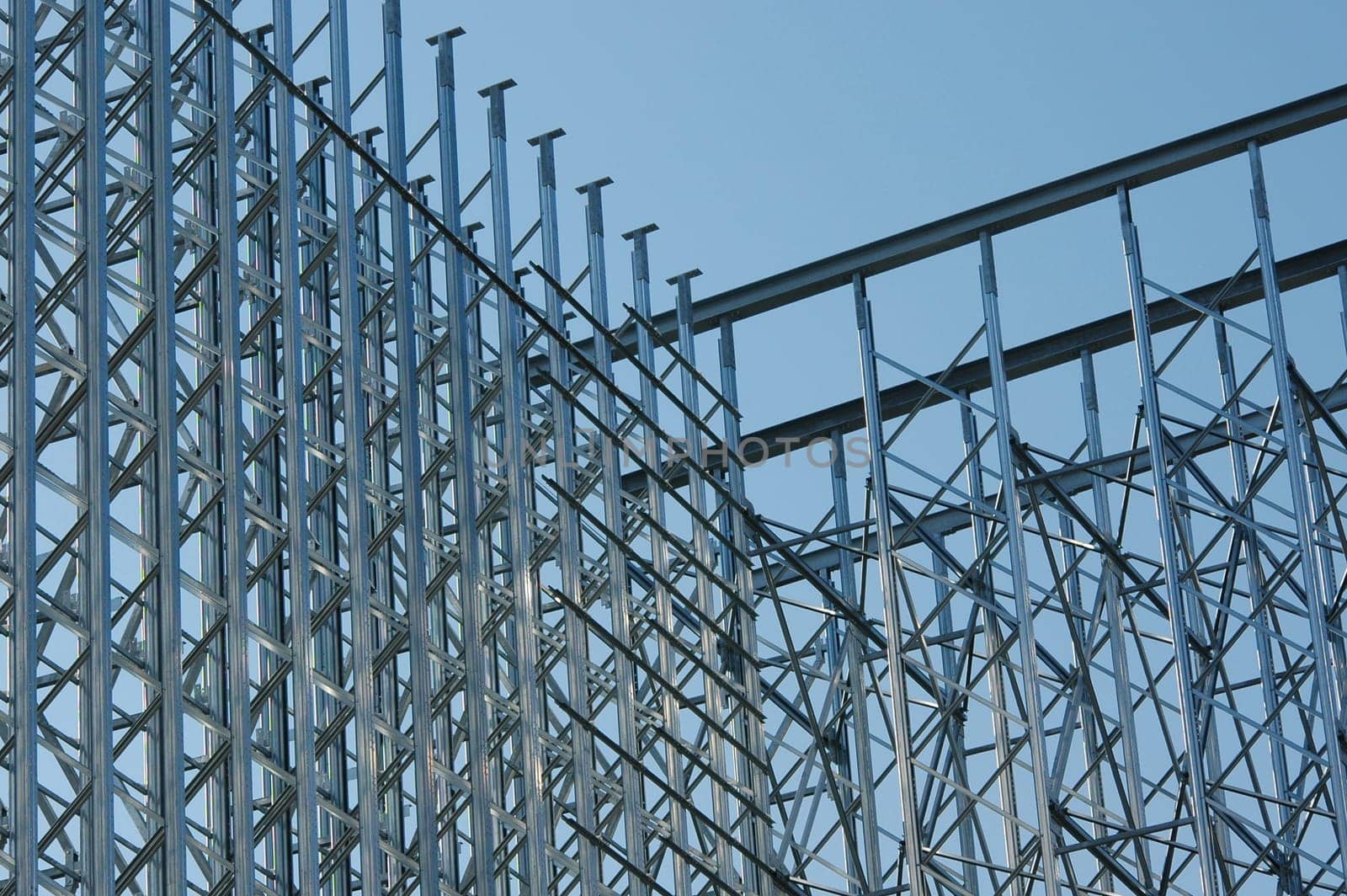 High-bay warehouse under construction