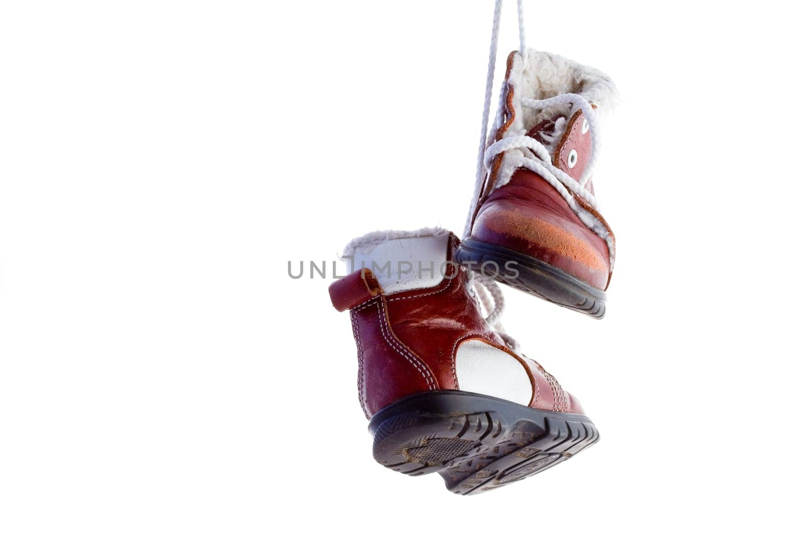 Children shoes isolated on white backgro