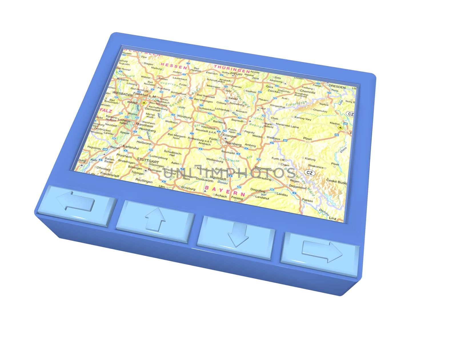 blue gps device