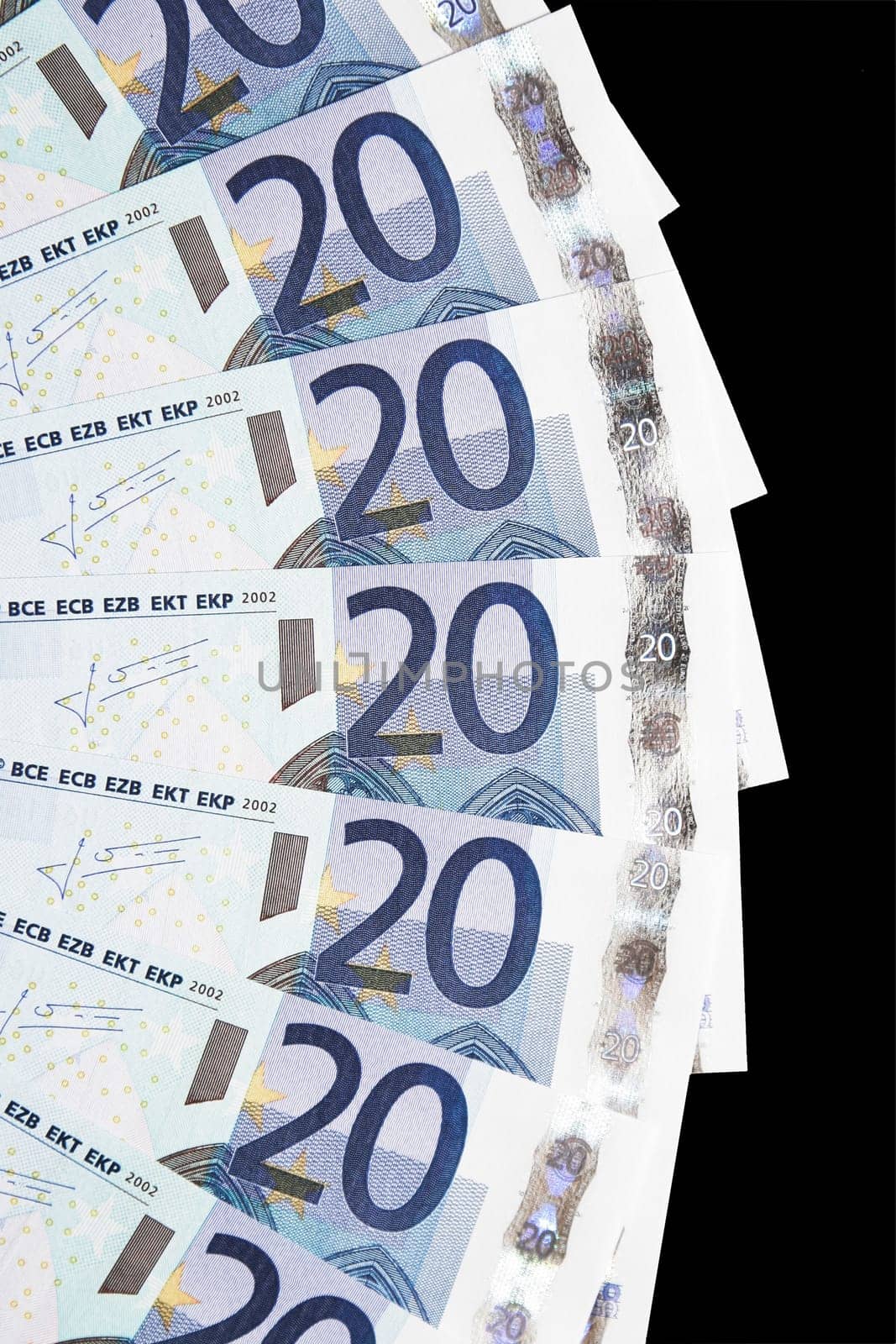 Money - 20 Euro Notes Detail
