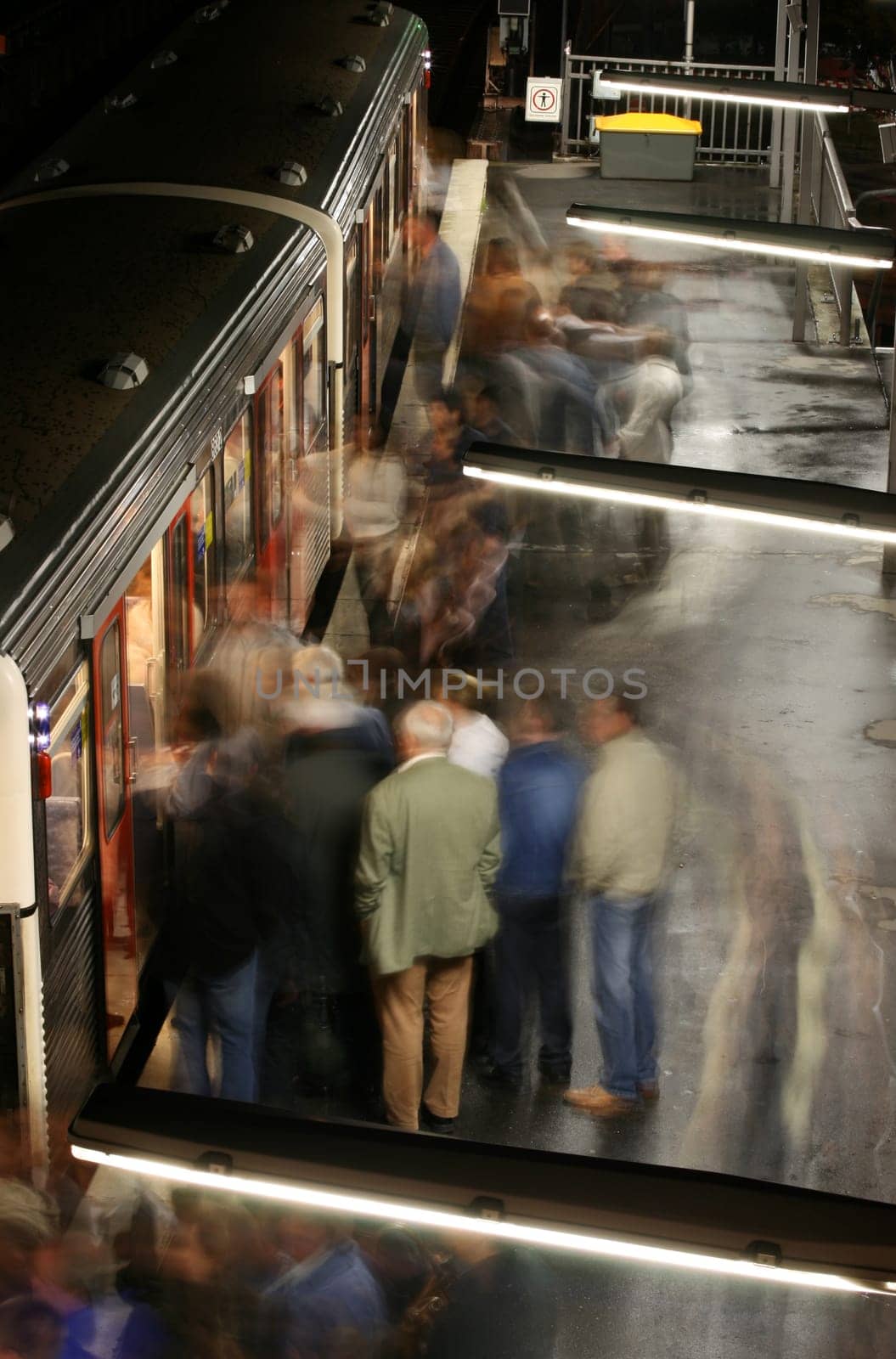 Boarding at the train station