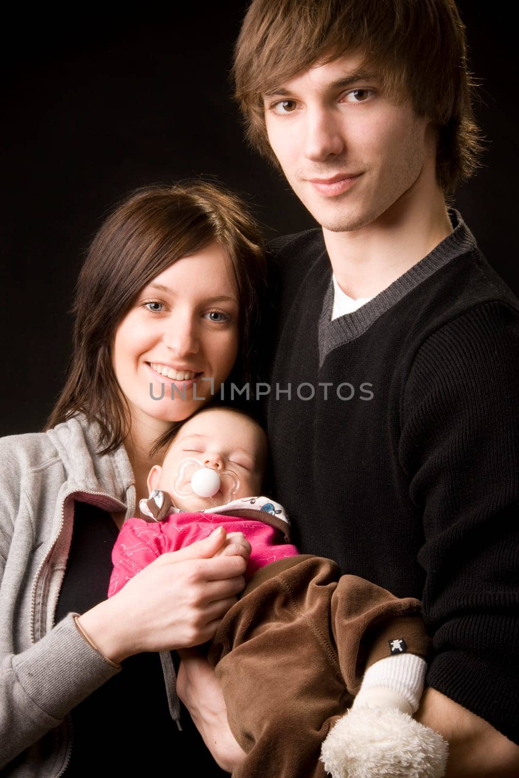 Young happy family
