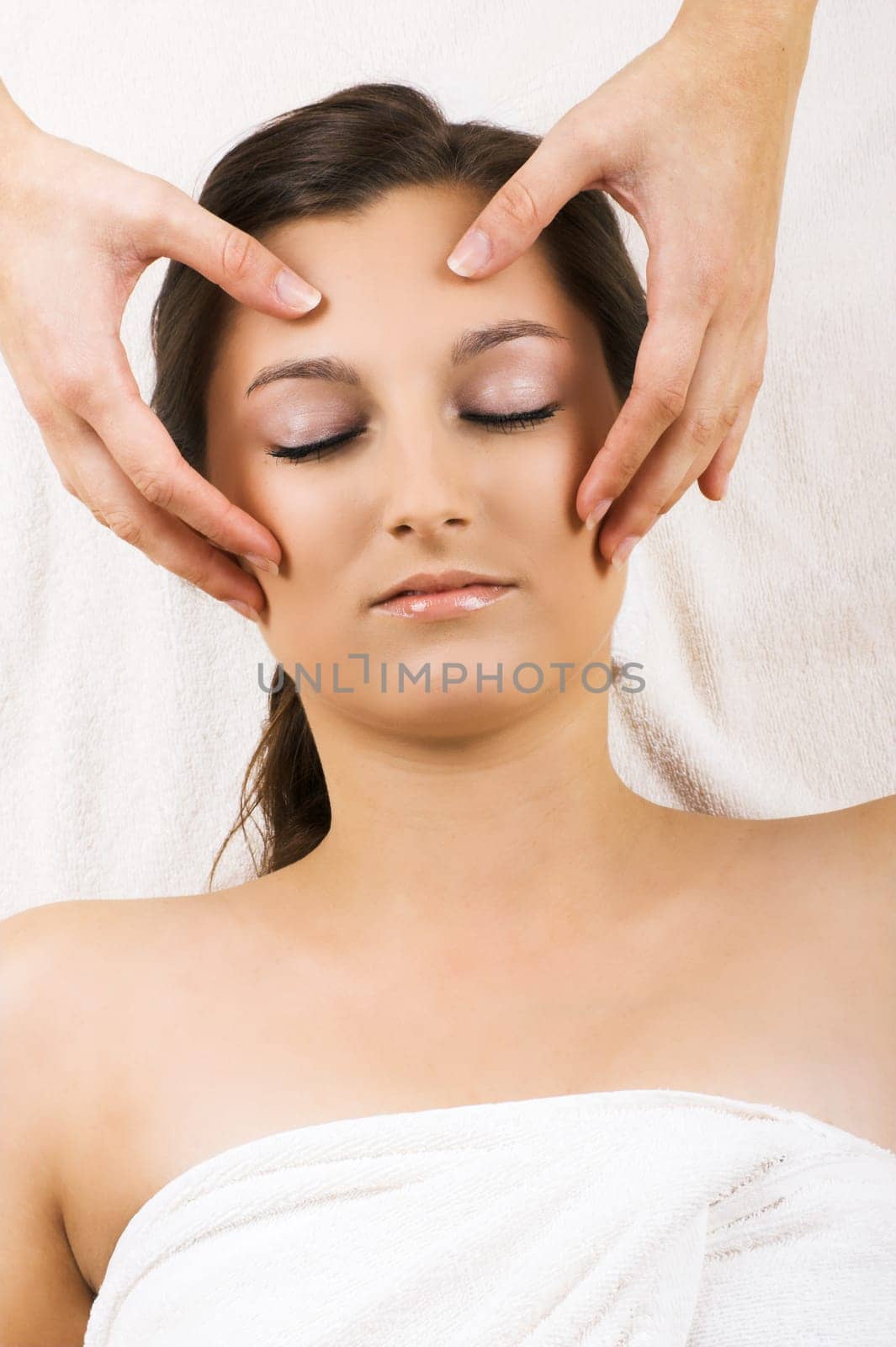 Relaxed woman having a massage