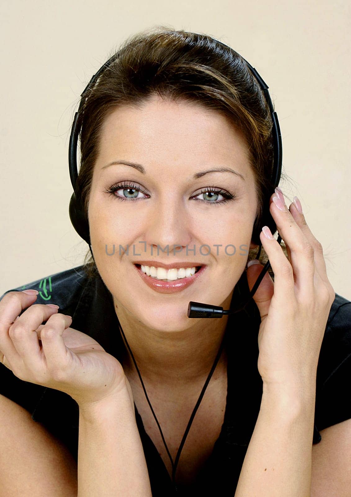Girl with headset