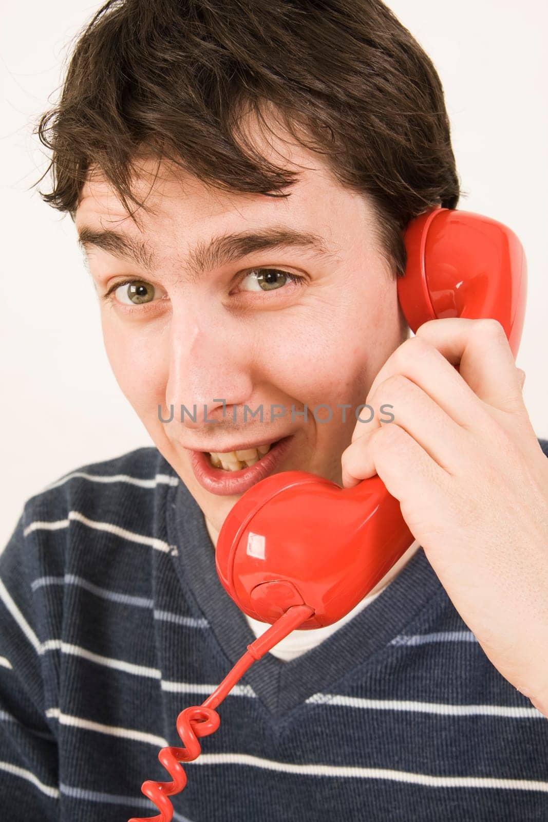 red telephone receiver