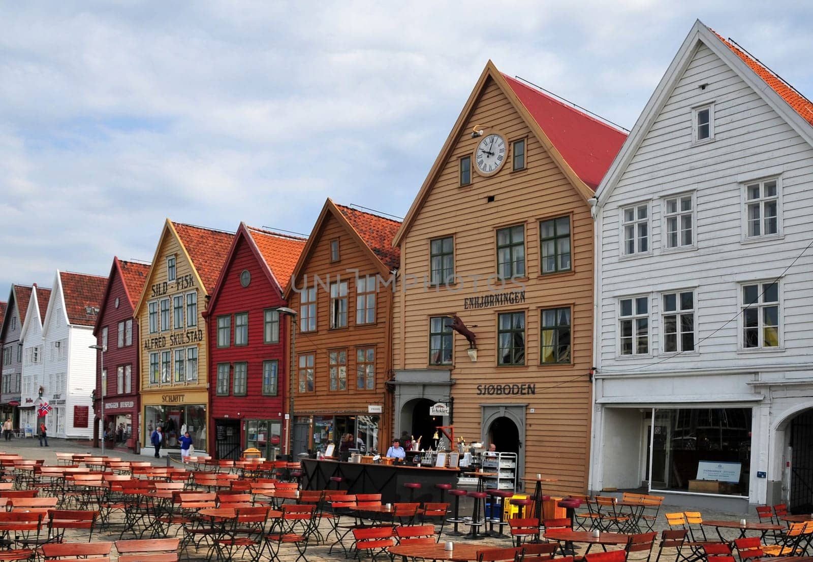 The landmark of Bergen are these pretty warehouses.