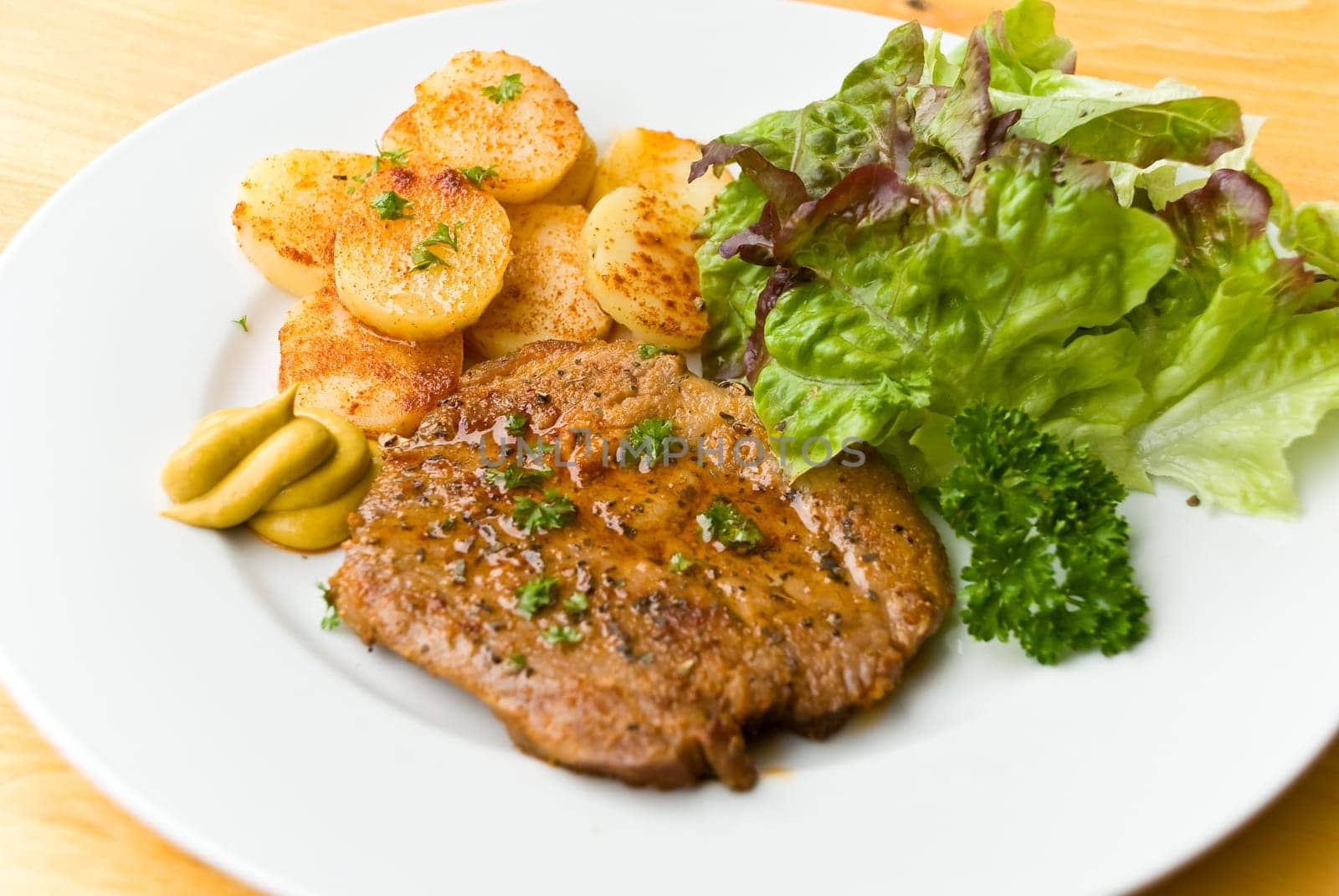 fried schnitzel-marinated with mustard
