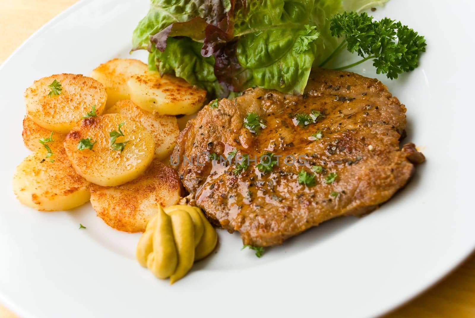 fried schnitzel-marinated with mustard
