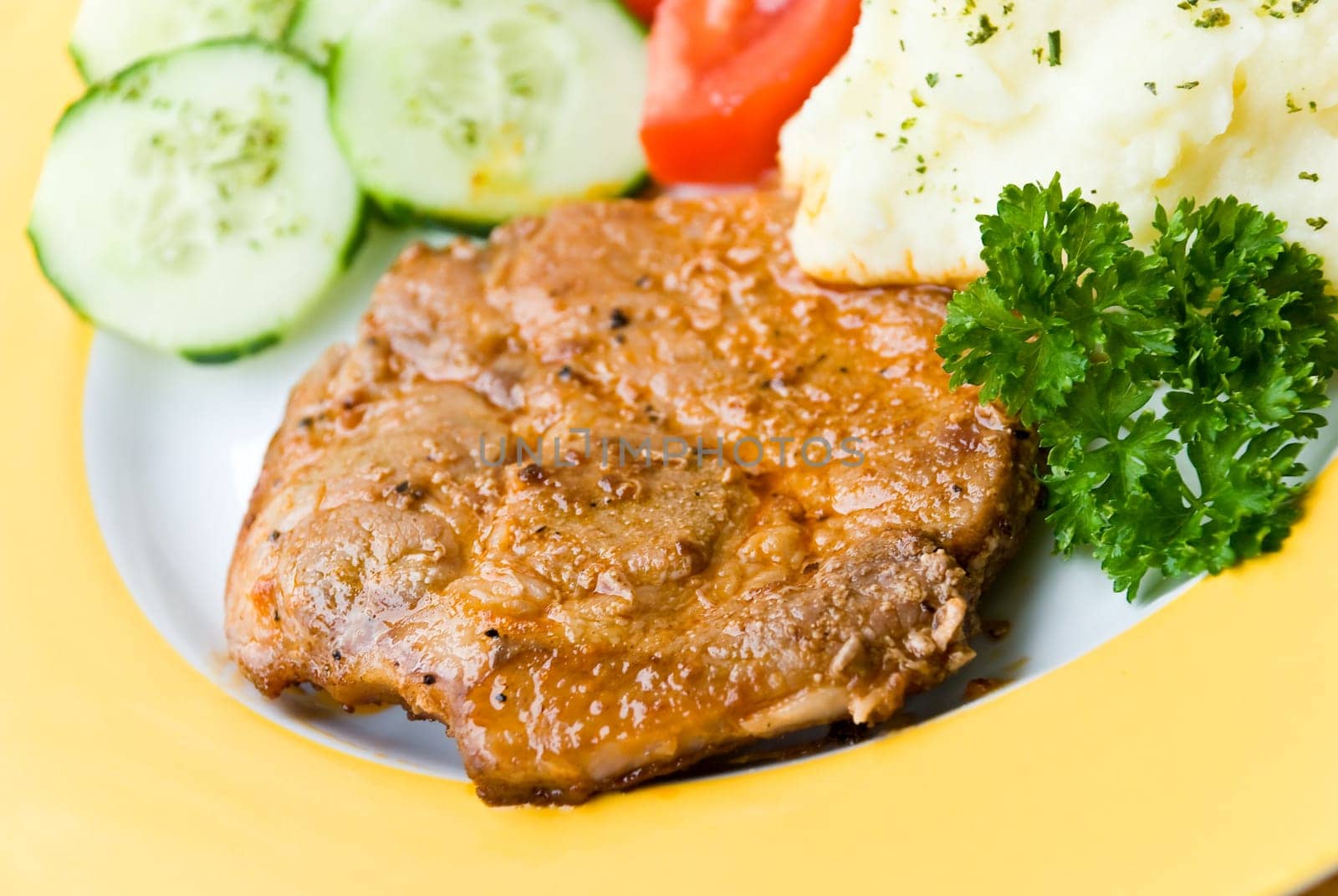 Fried schnitzel-marinated