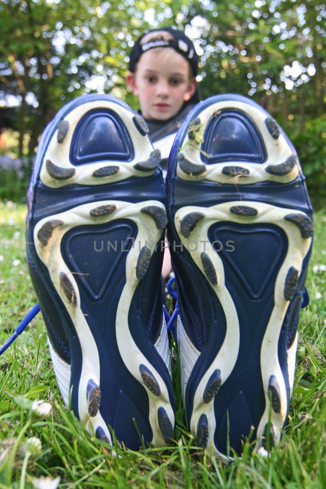 on a large foot