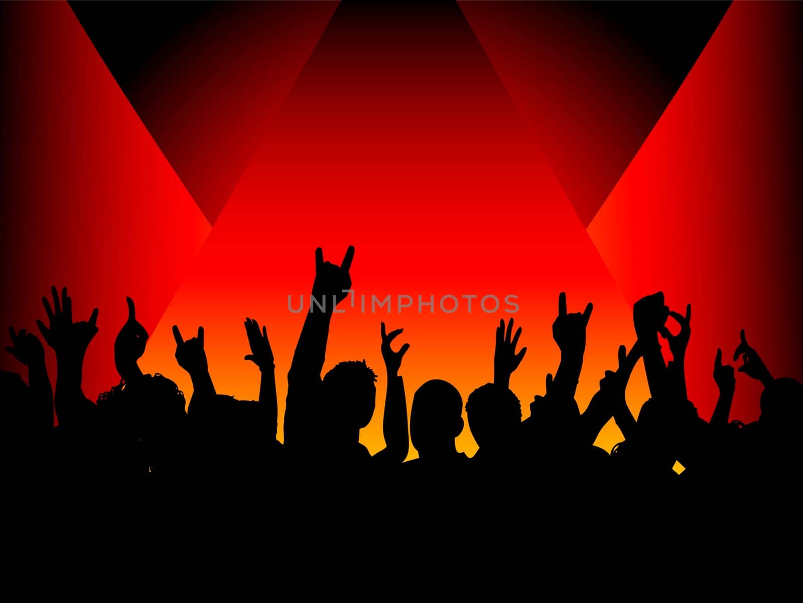 audience in spotlight