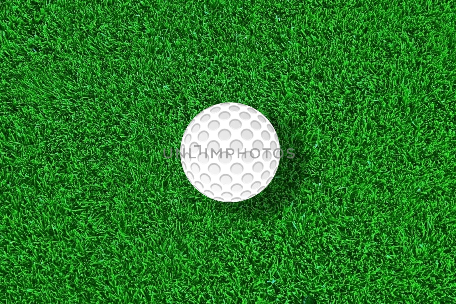golf ball and green grass