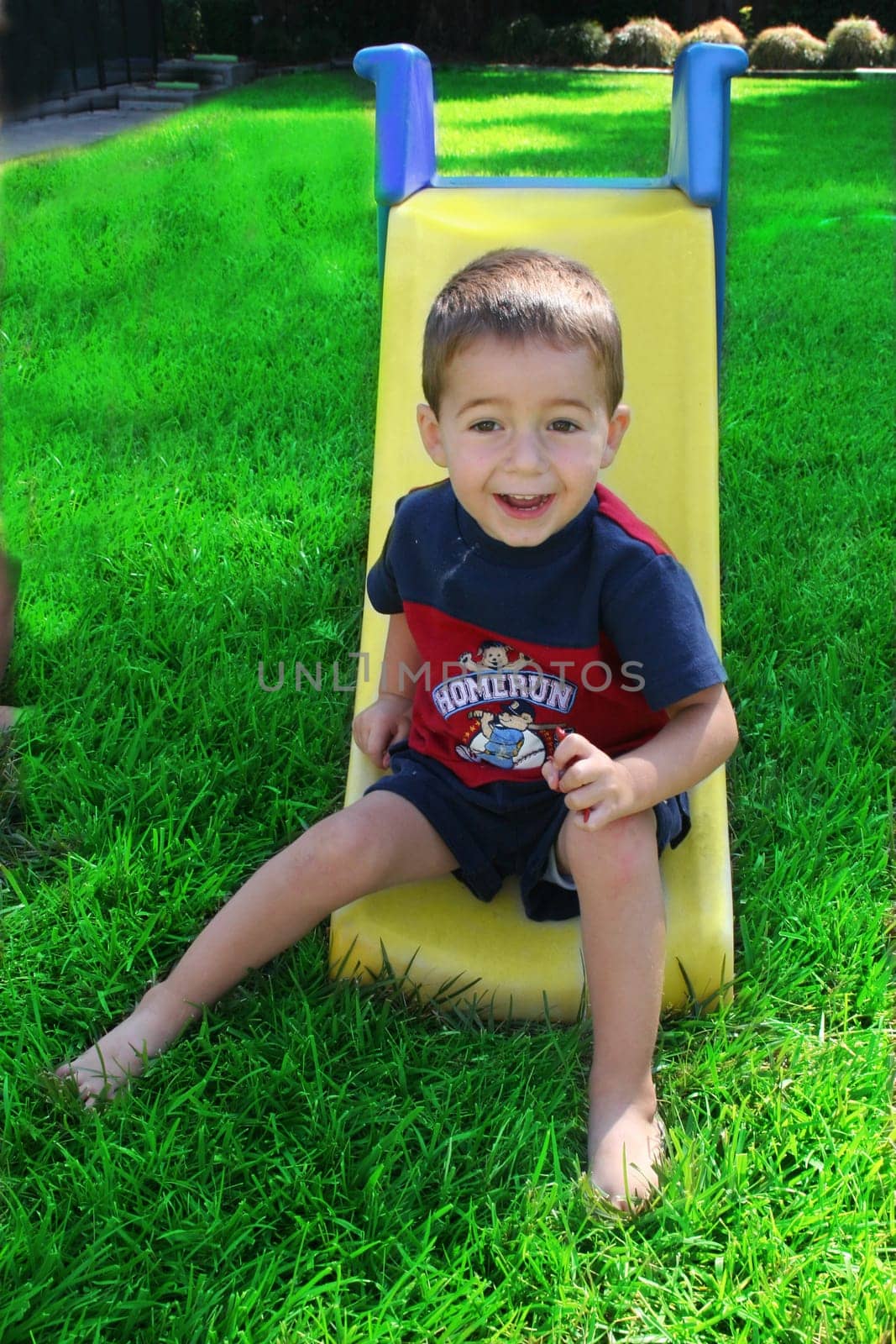 boy on slide
