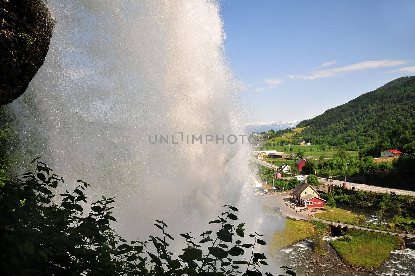 It is possible to photograph the Steindalsfossen in Norway from behind!
