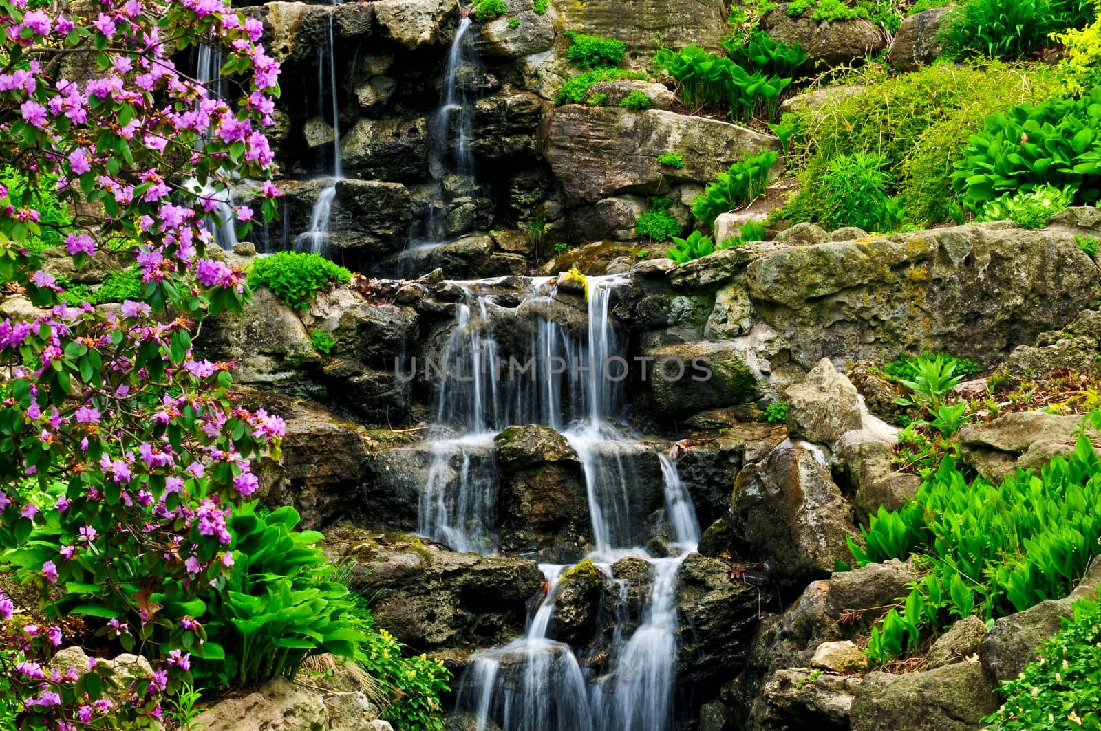 Cascading waterfall