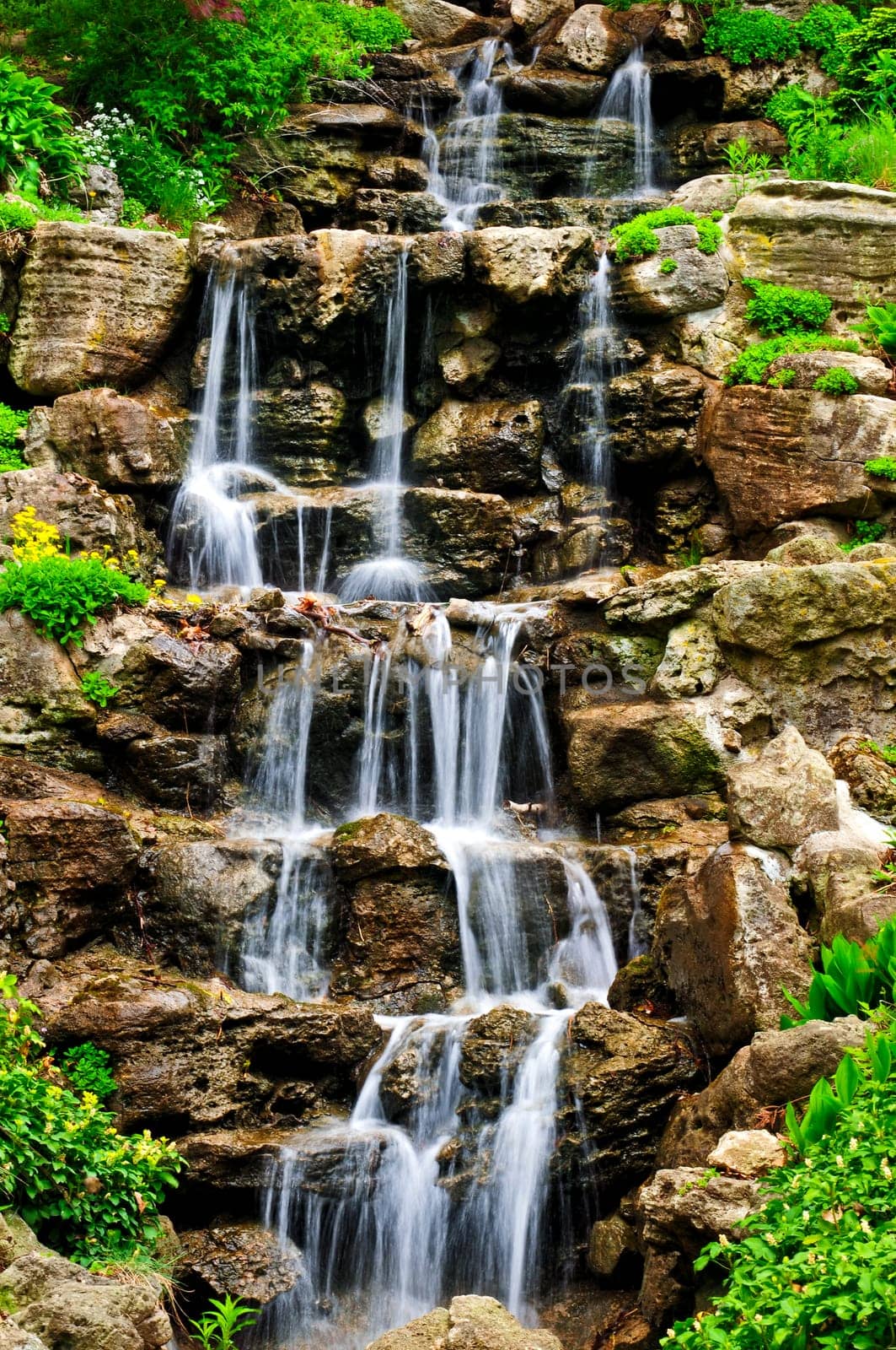 Cascading waterfall
