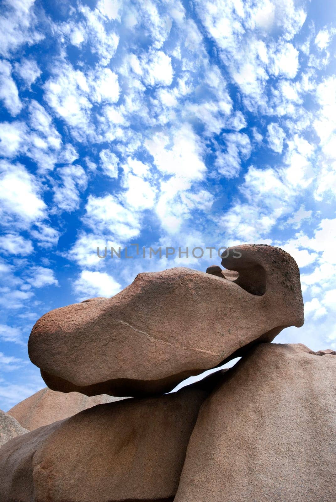 Granite rock coast sept iles (Brittany)