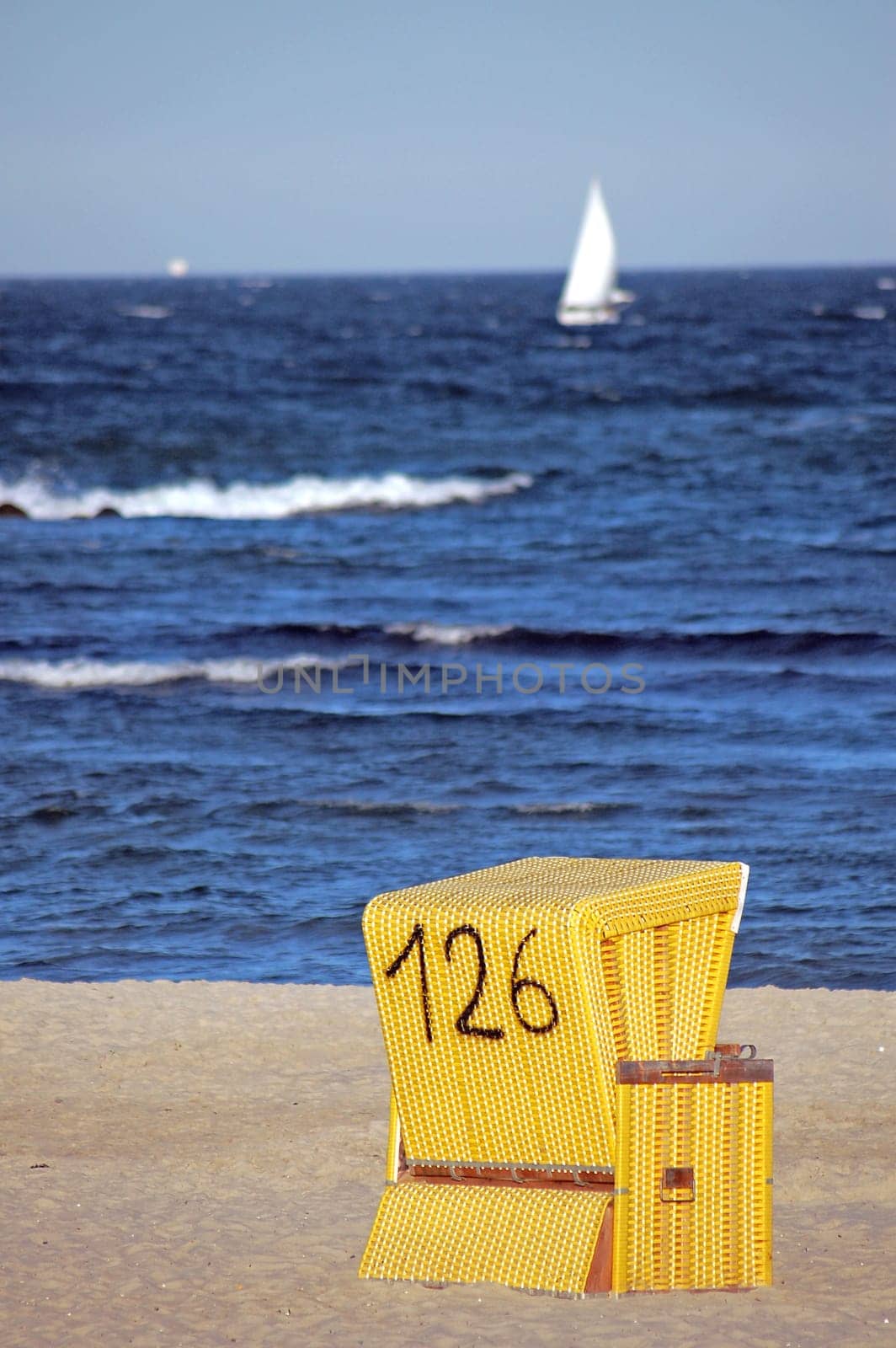 Beach chair at the Baltic Sea