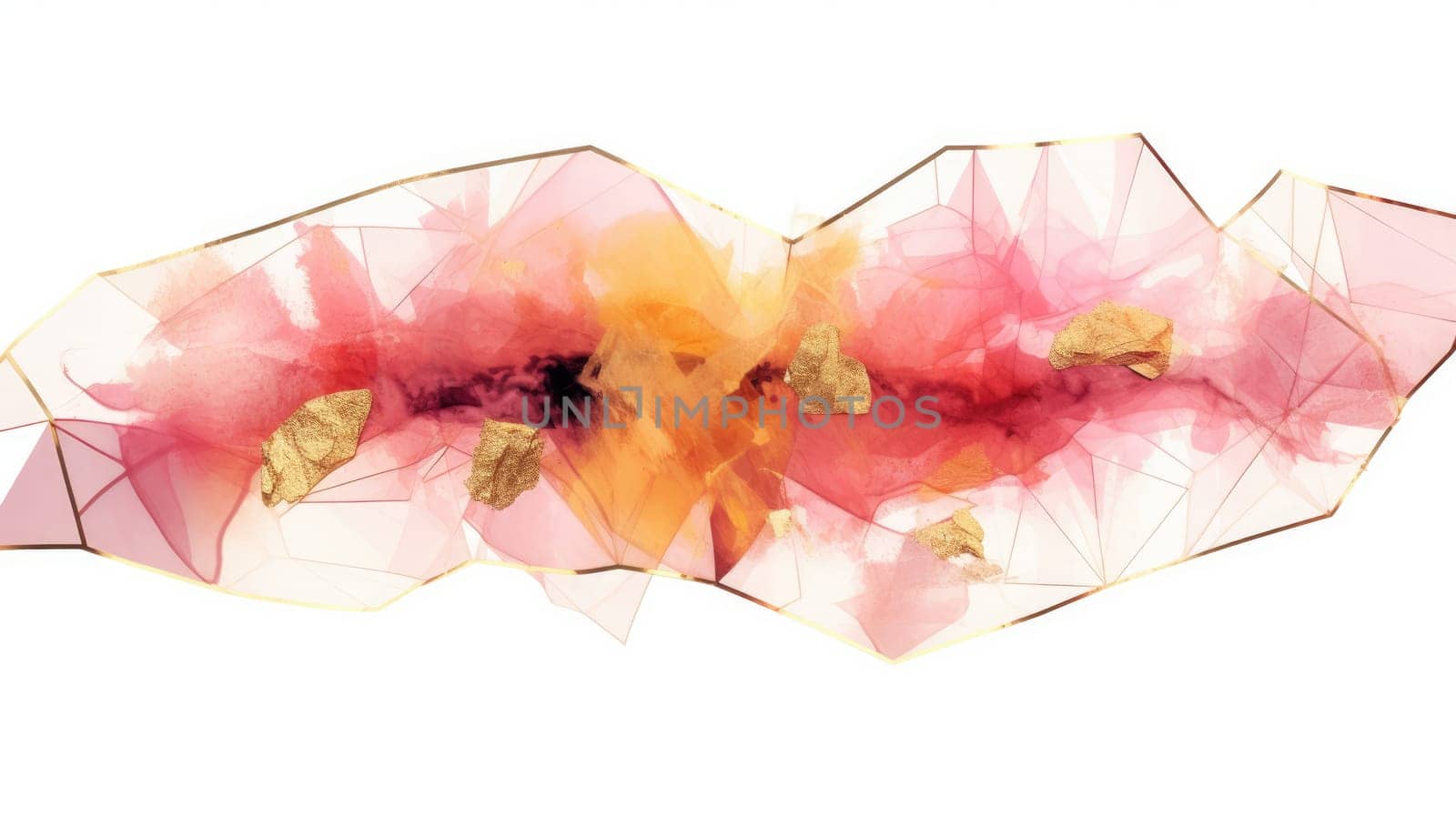 Watercolor abstract design for background of wedding or buzzy social media banner generative AI