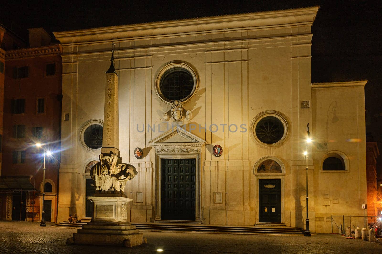 Roman Gothic church of Santa Maria, built on a former temple dedicated to Minerva, and elephant obelisk by Bernini