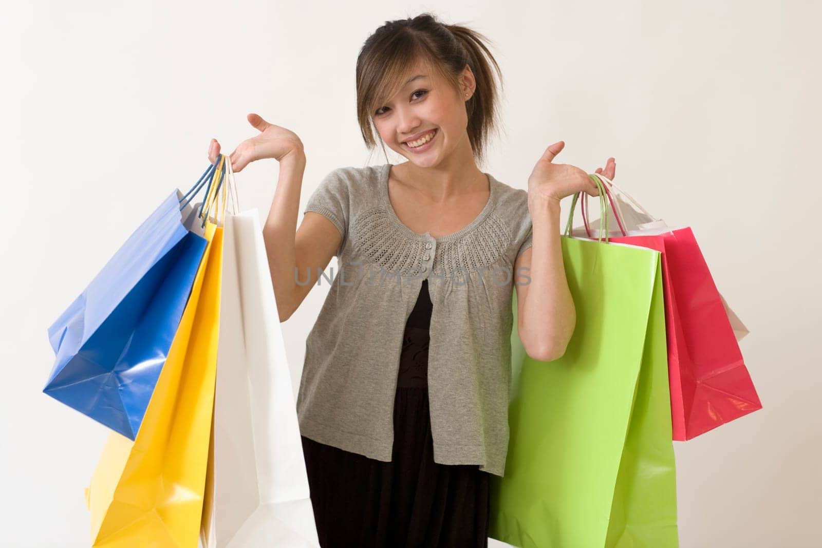 Asian woman shopping