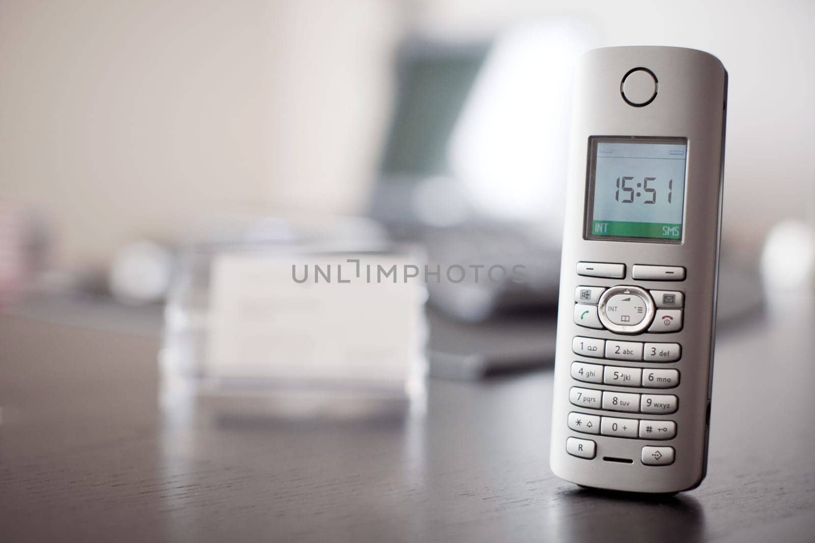 Telephone on desk