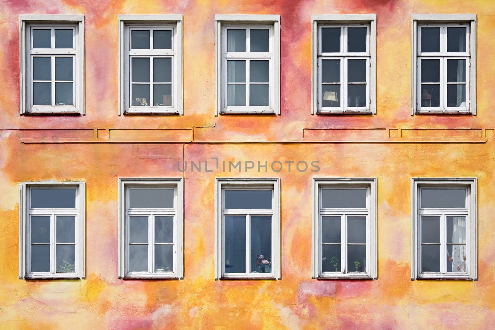 colorful apartment front