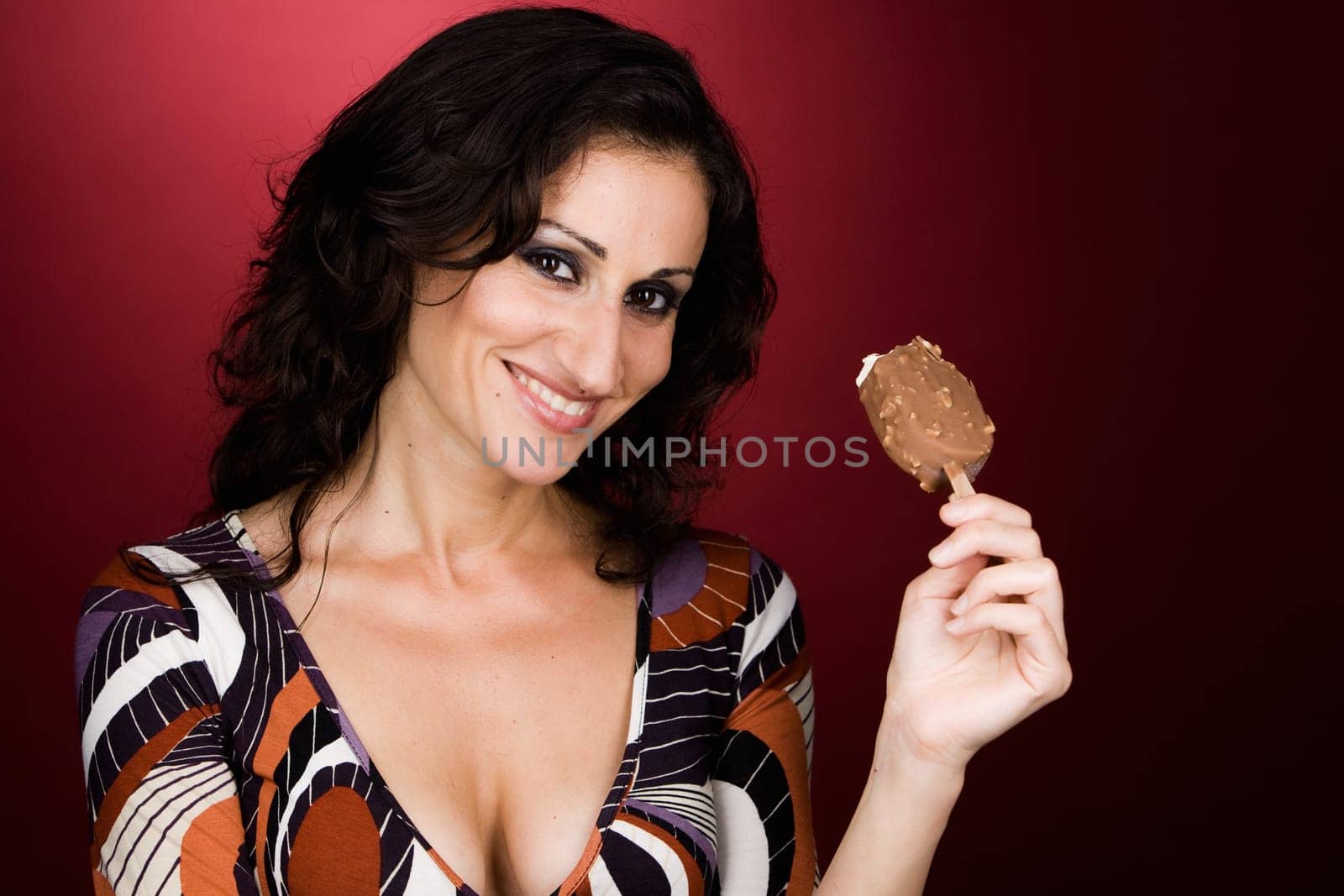 Woman with style ice cream