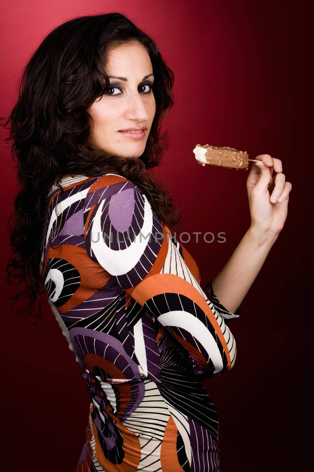 Woman with ice cream
