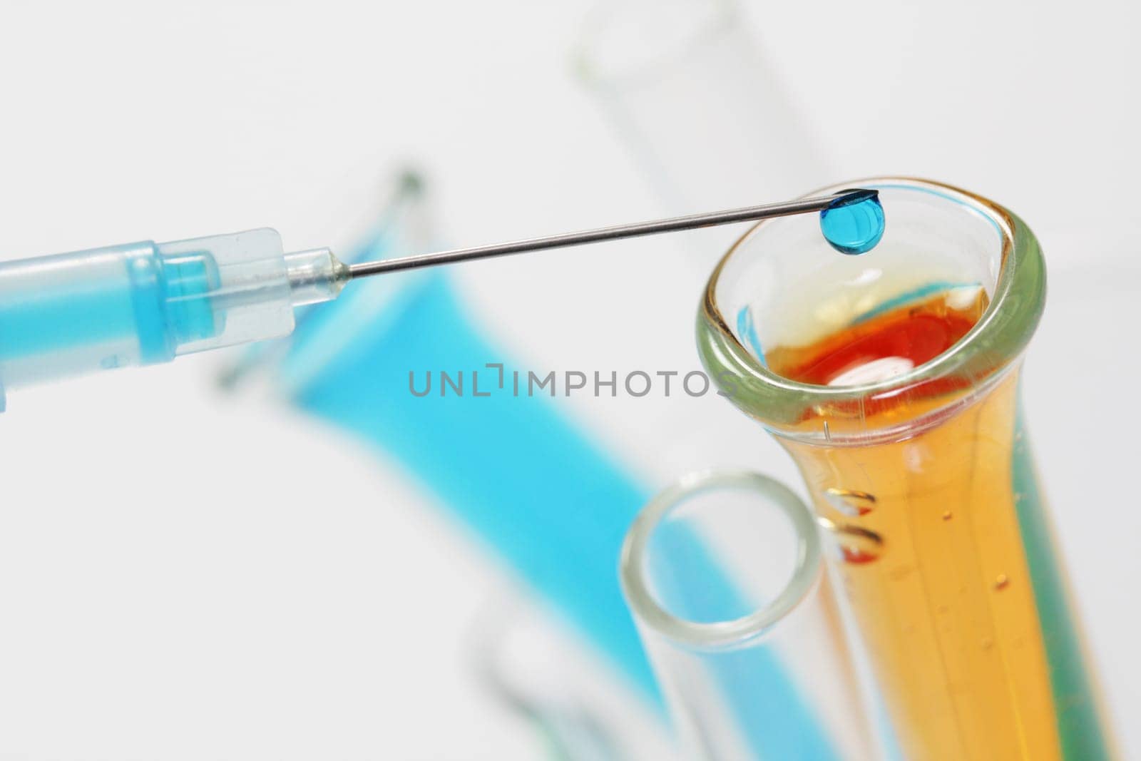 Drops with test tubes