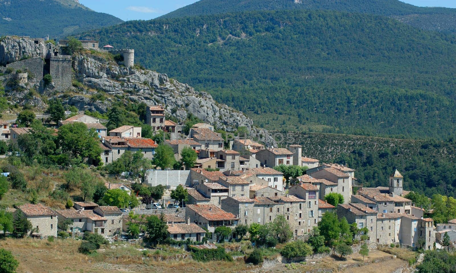 Mountain village of Trigance in Provence