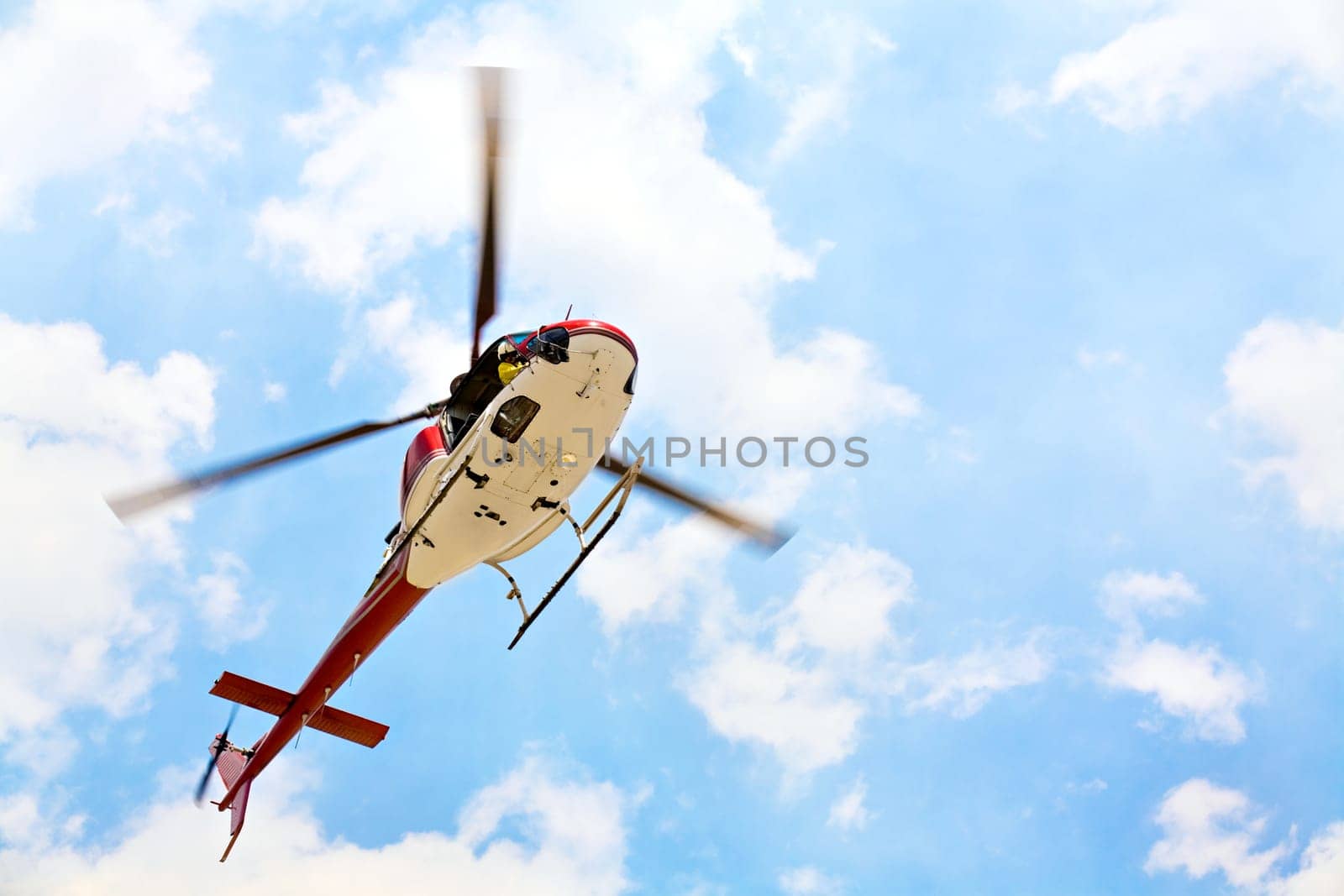 helicopter with pilot
