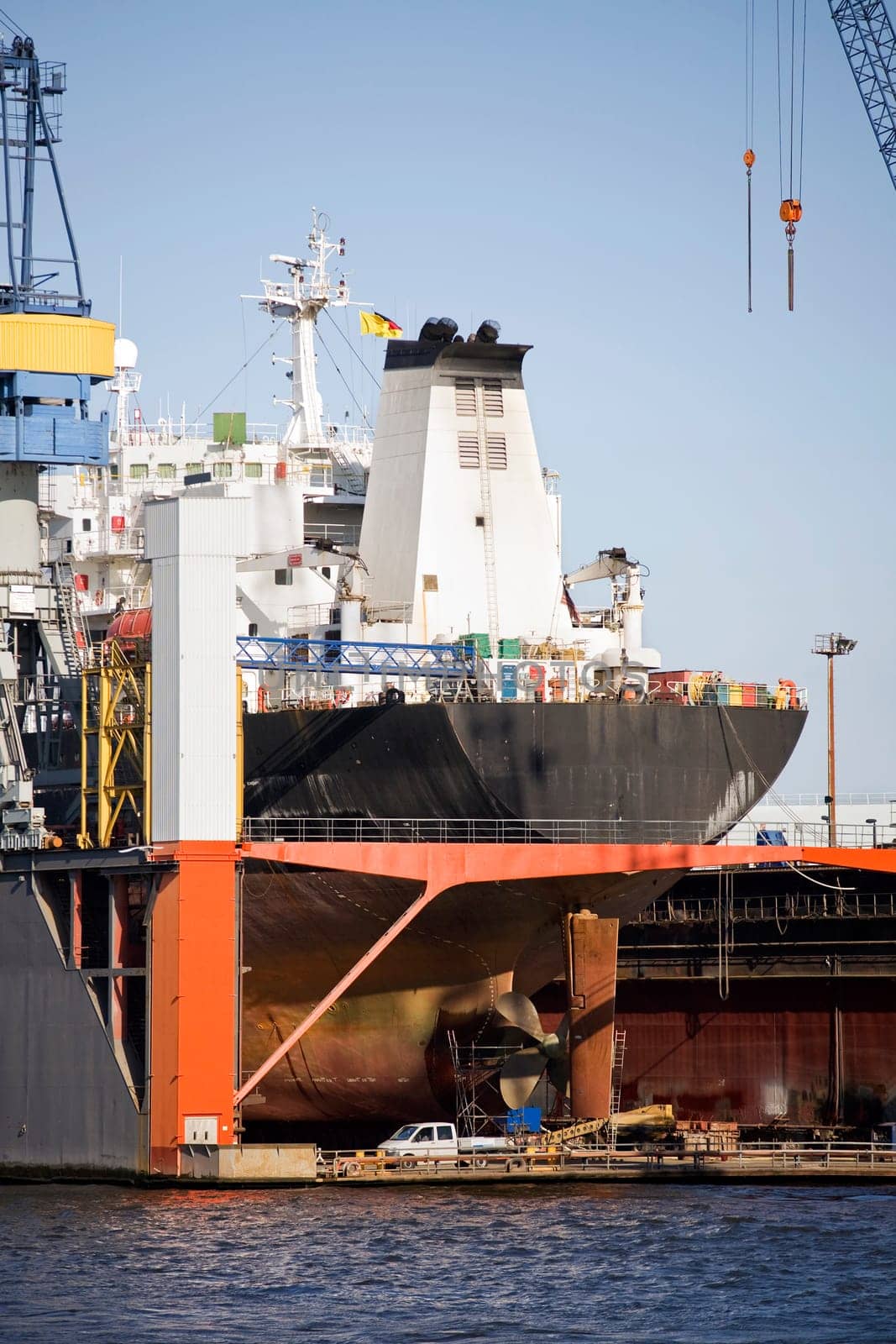 ship in dry dock