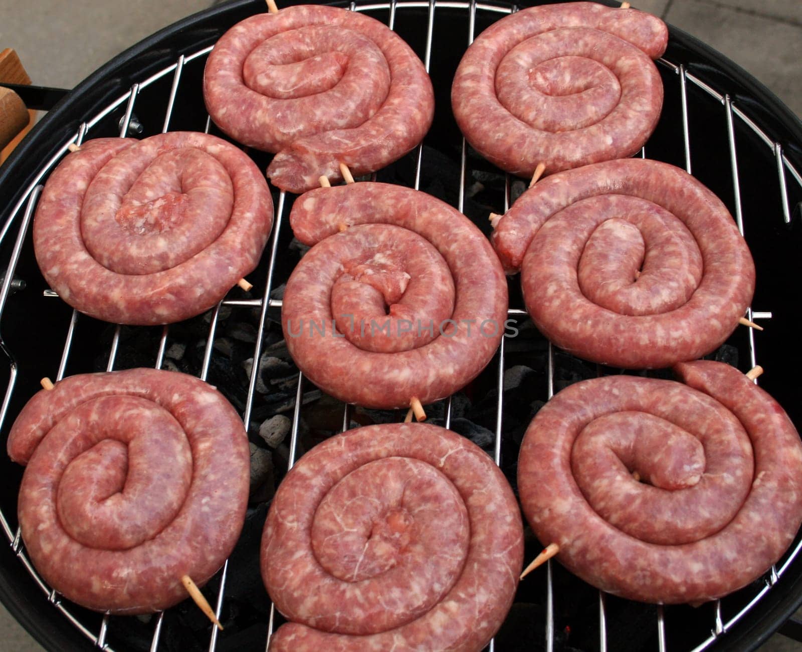 Thuringian round grilled sausages