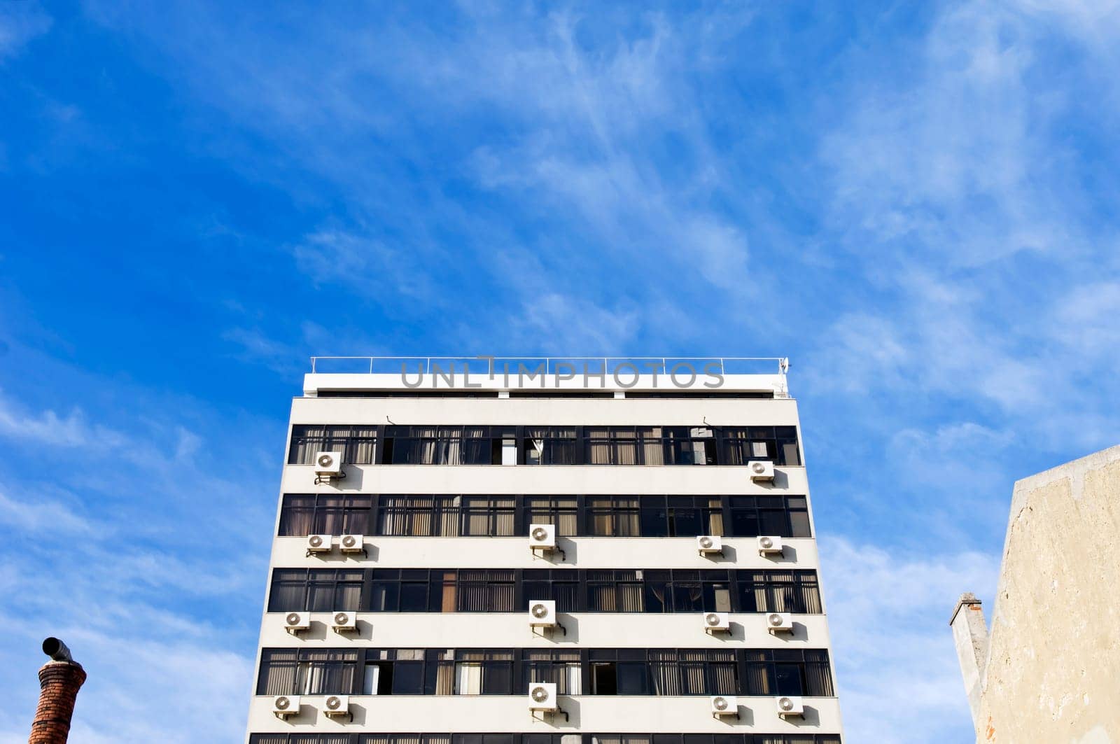 Building with lots of air conditioning