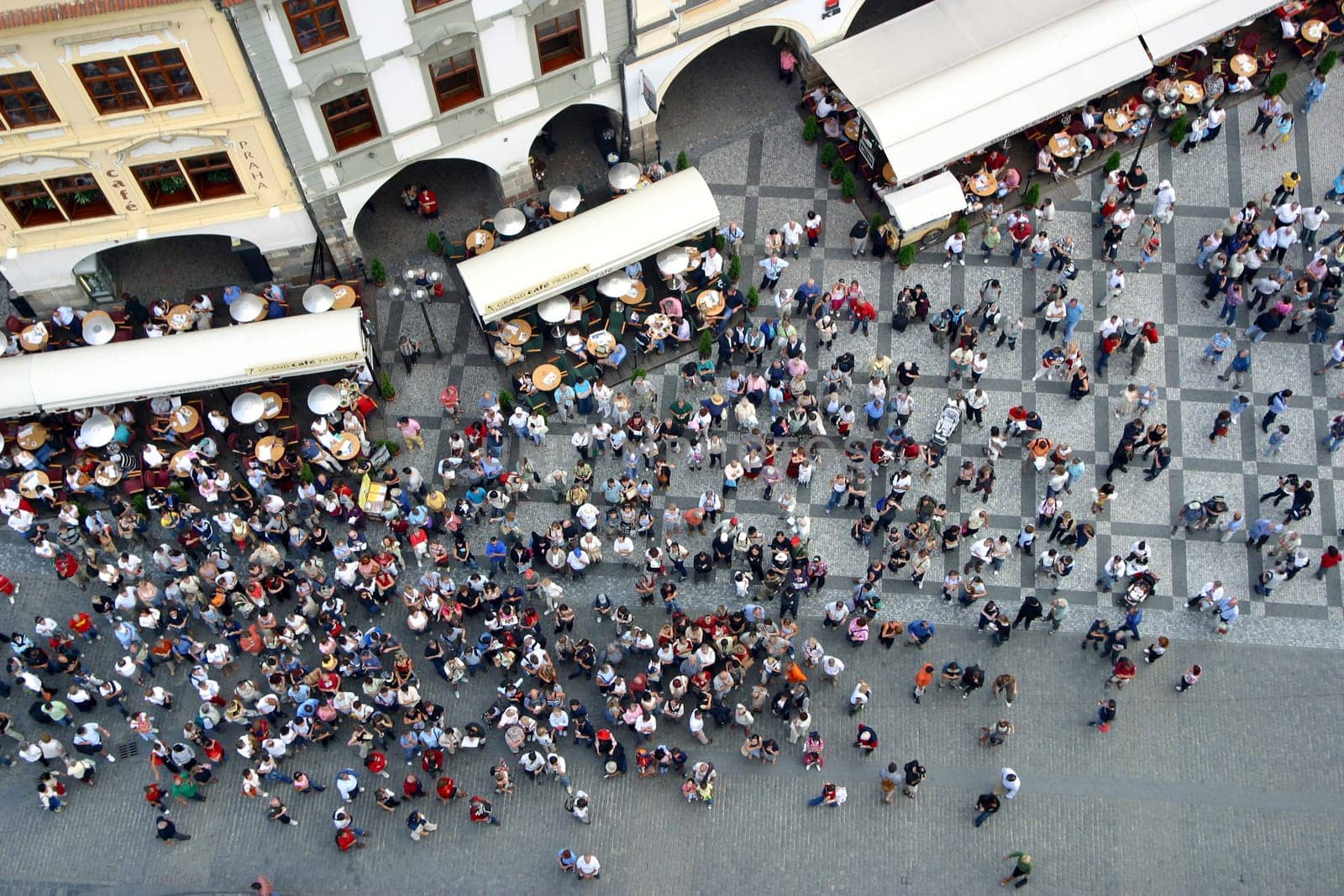 Prague - Tourists on the Old Town Square