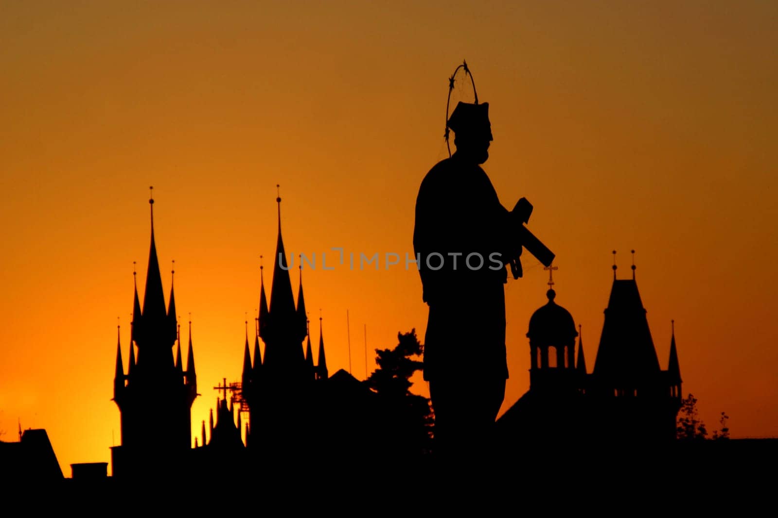 Prague - Charles Bridge before sunrise