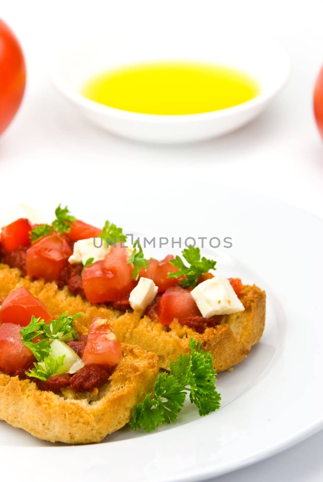 Sandwiches with bruschetta