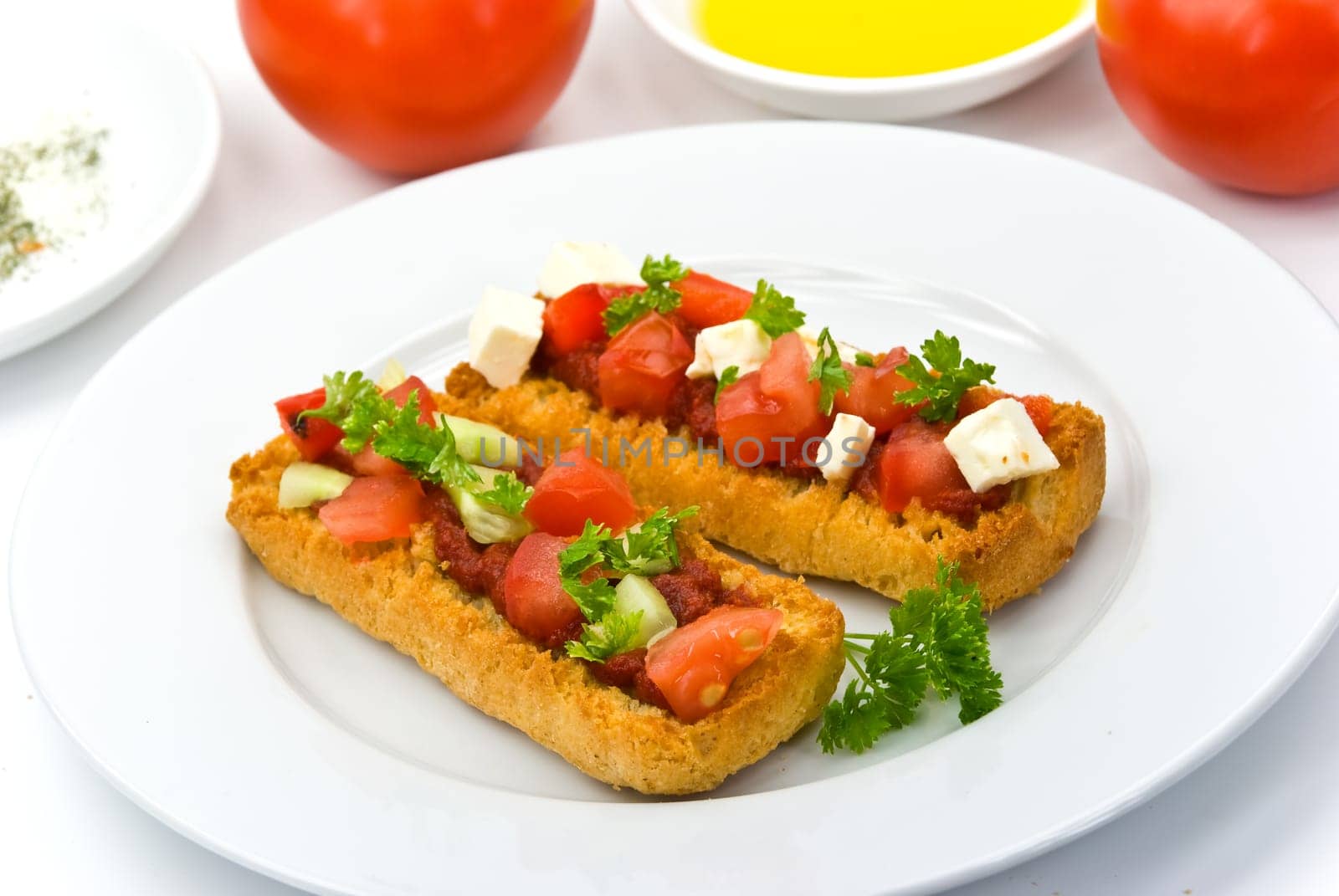 Sandwiches with bruschetta
