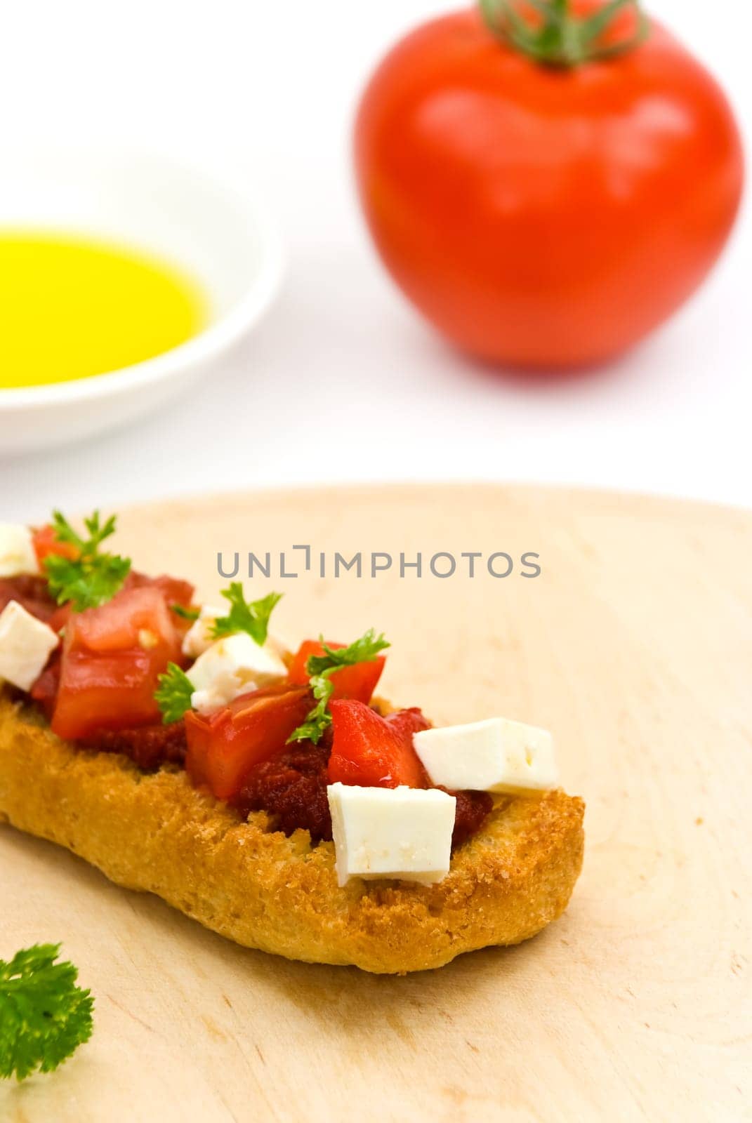 Sandwiches with bruschetta
