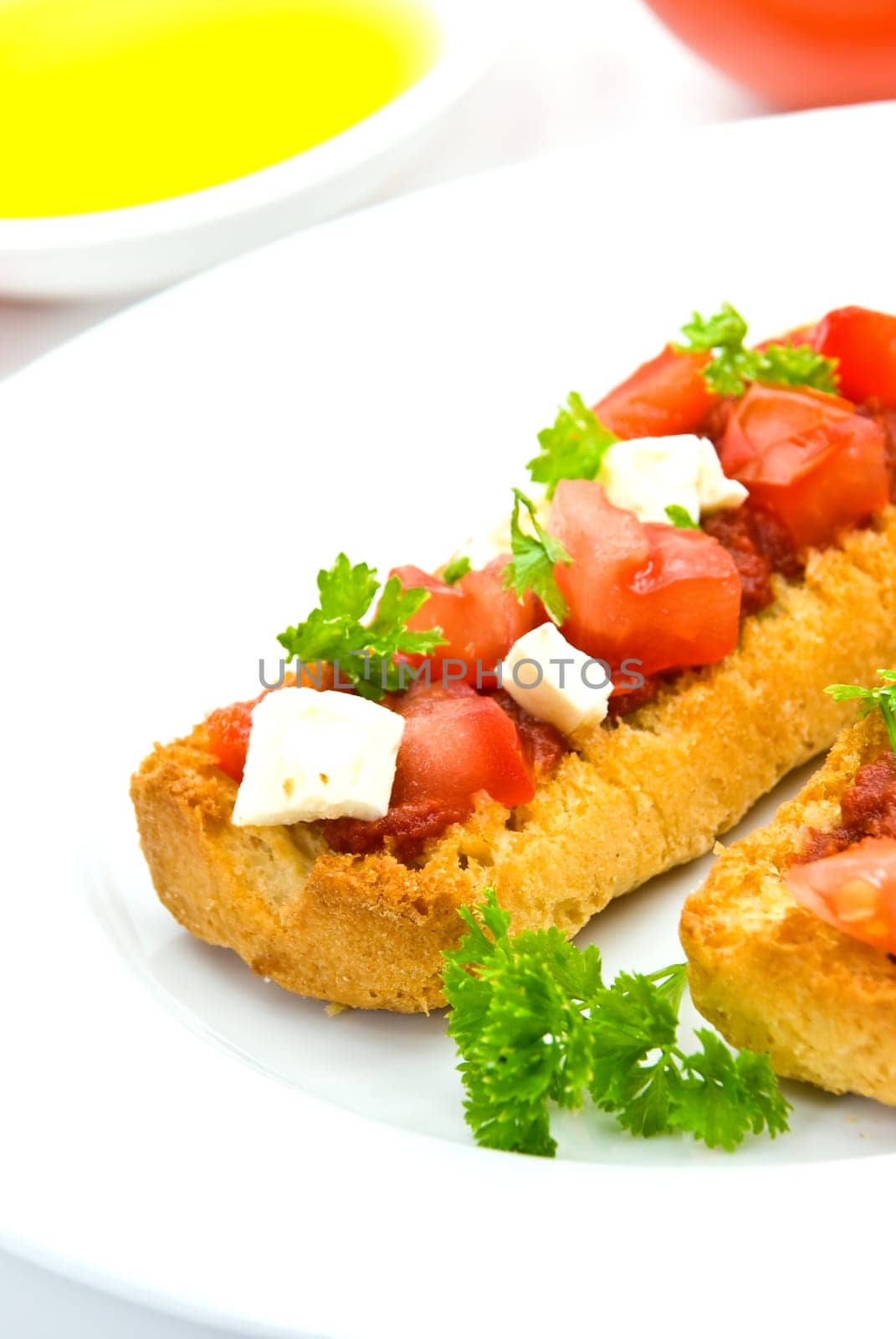 Sandwiches with bruschetta