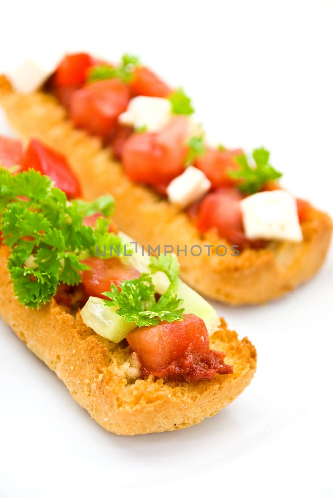 Sandwiches with bruschetta