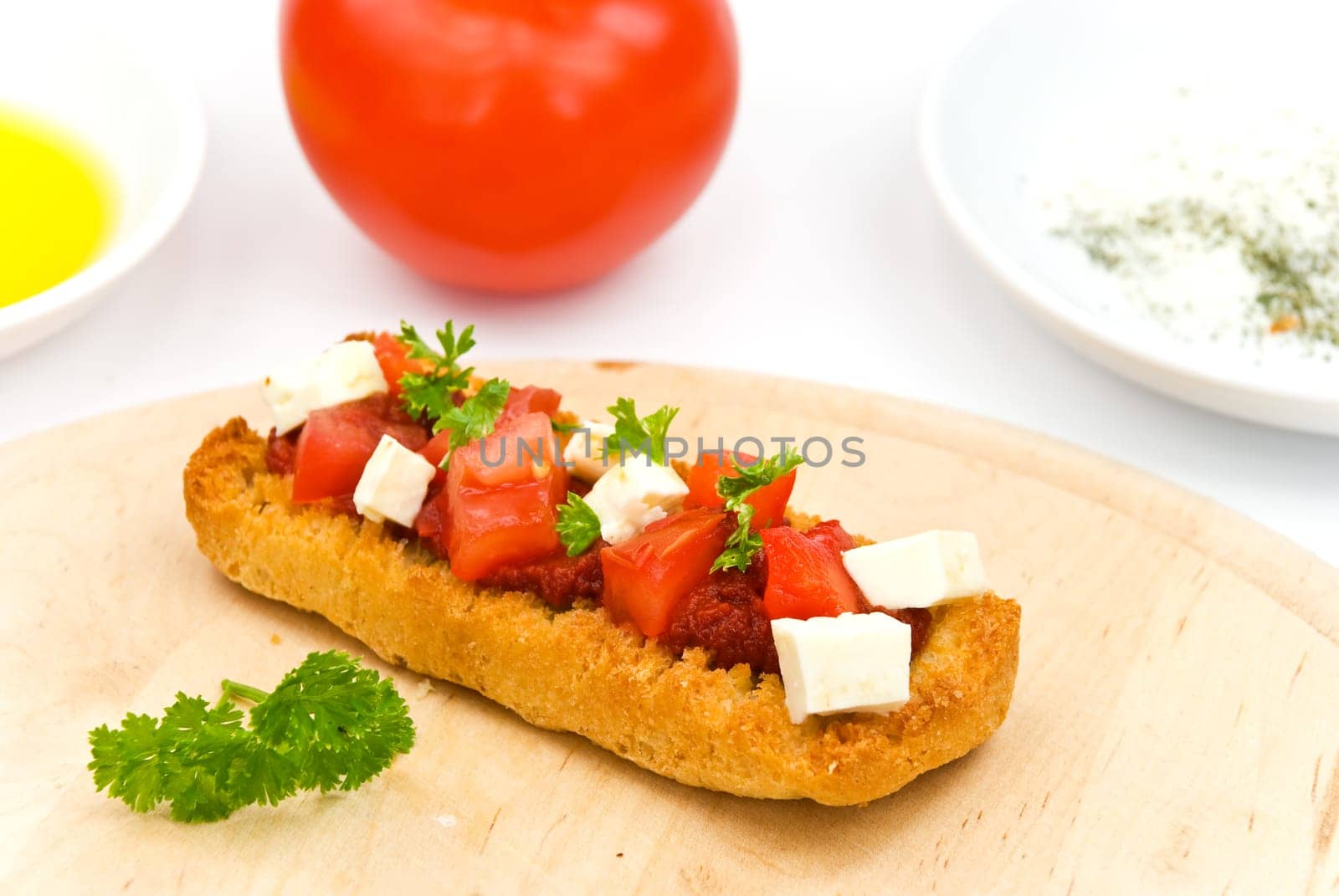 Sandwiches with bruschetta