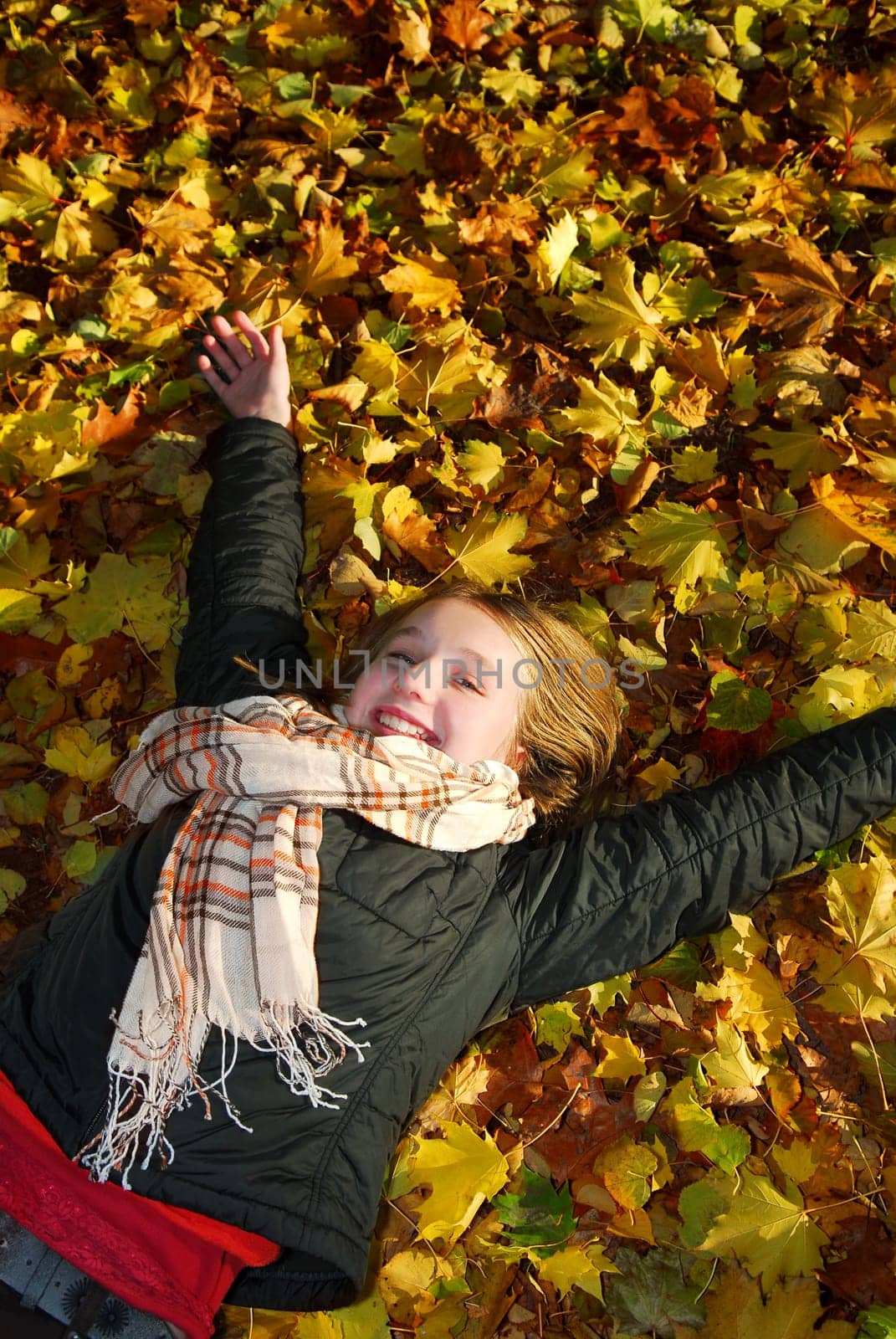 Girl in a fall park