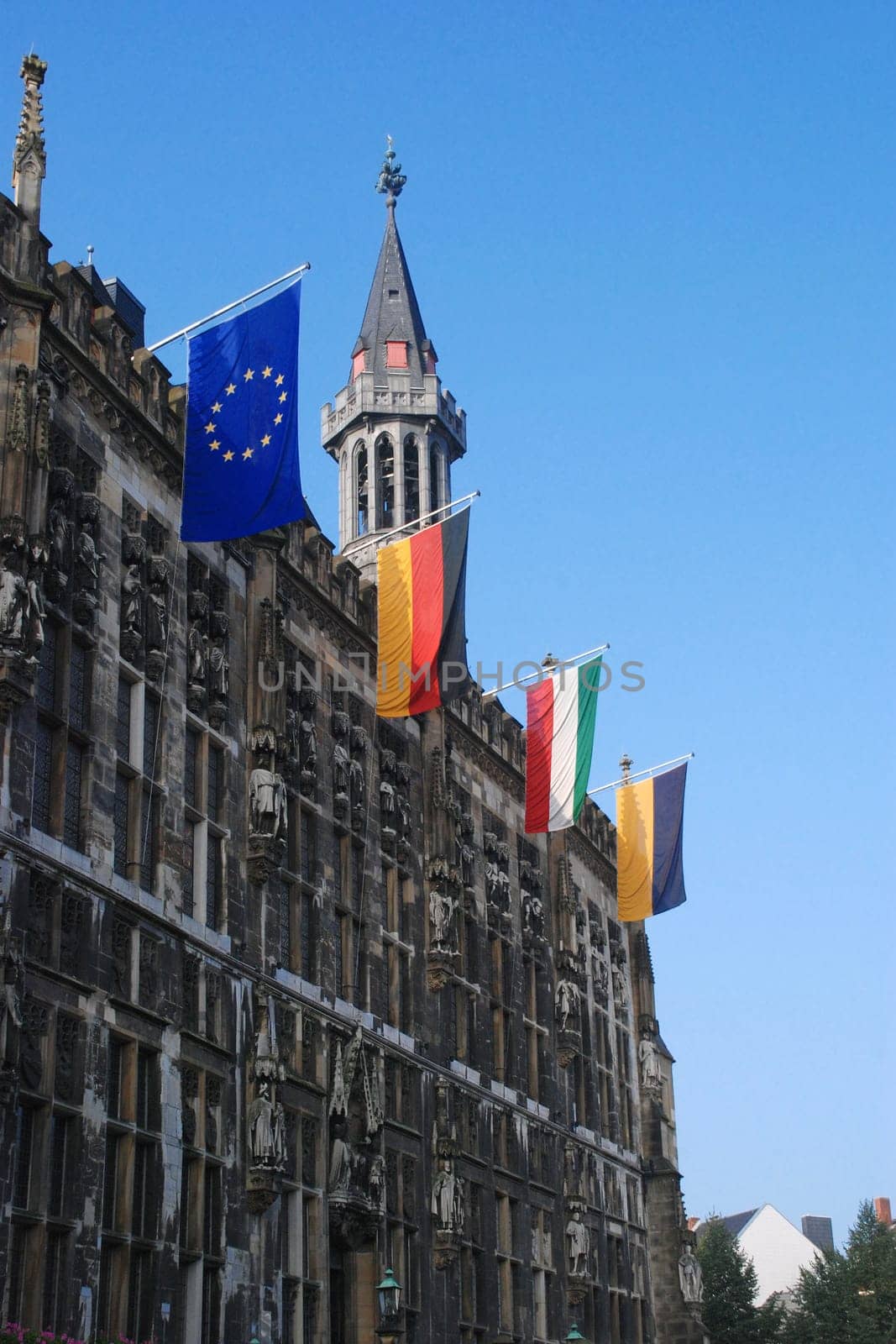 Aachen City Hall flags