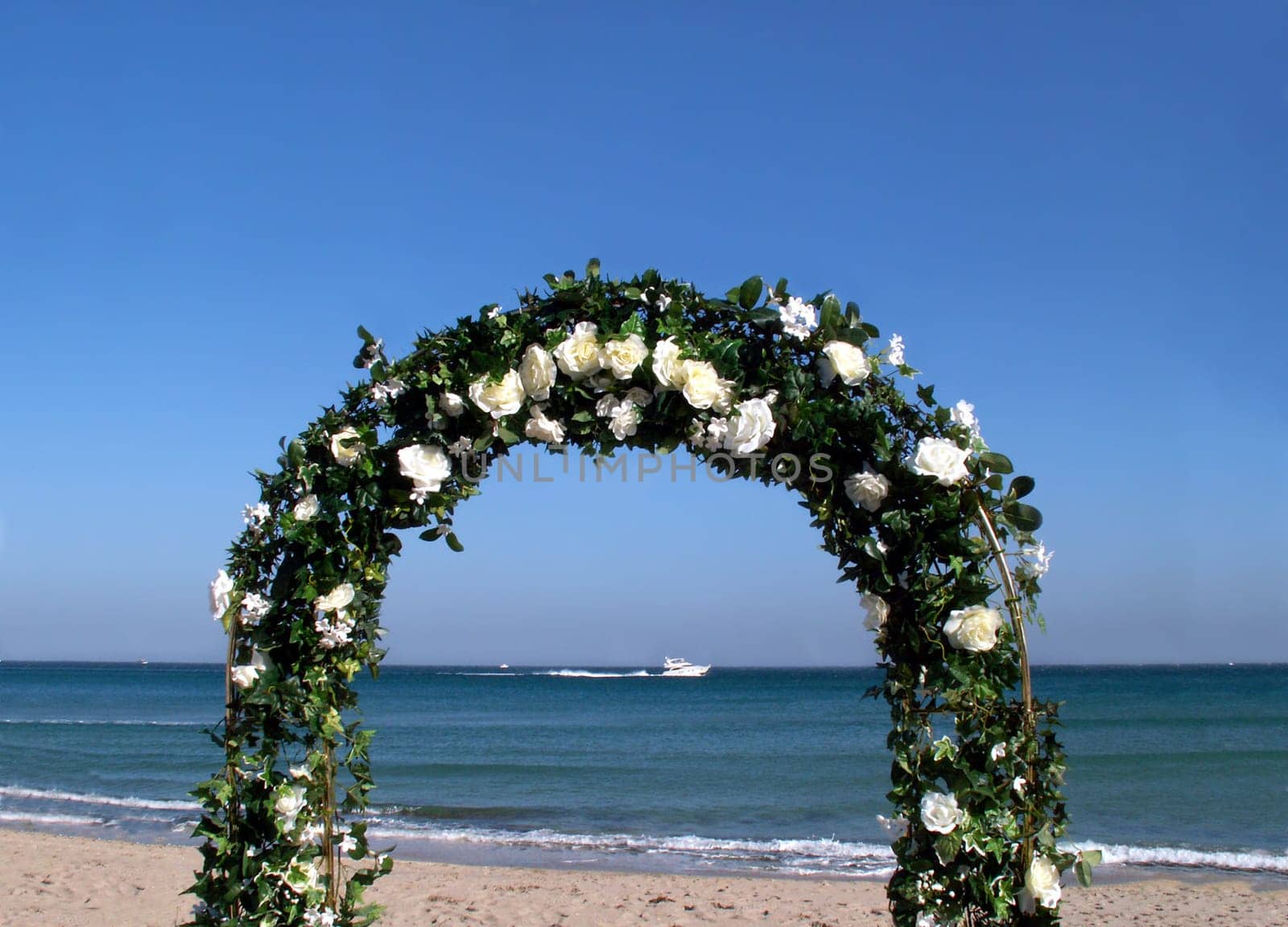 Wedding arch by the sea