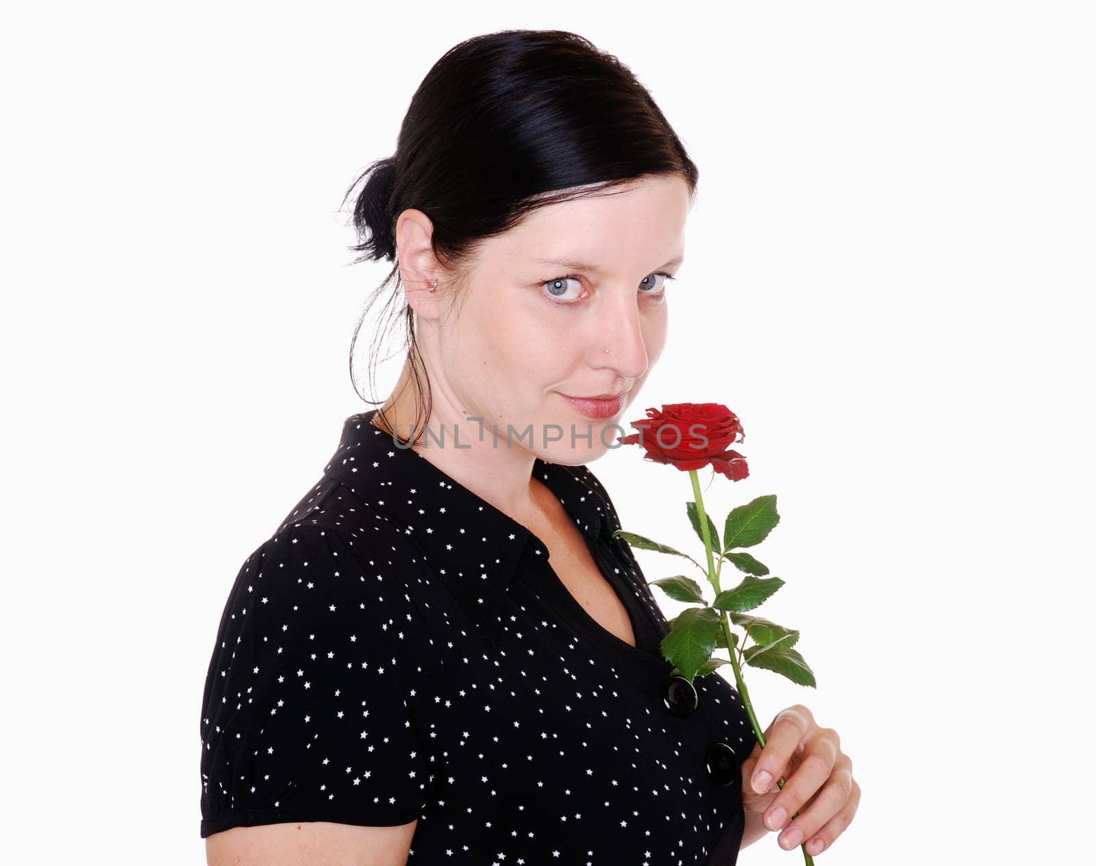 Woman with rose