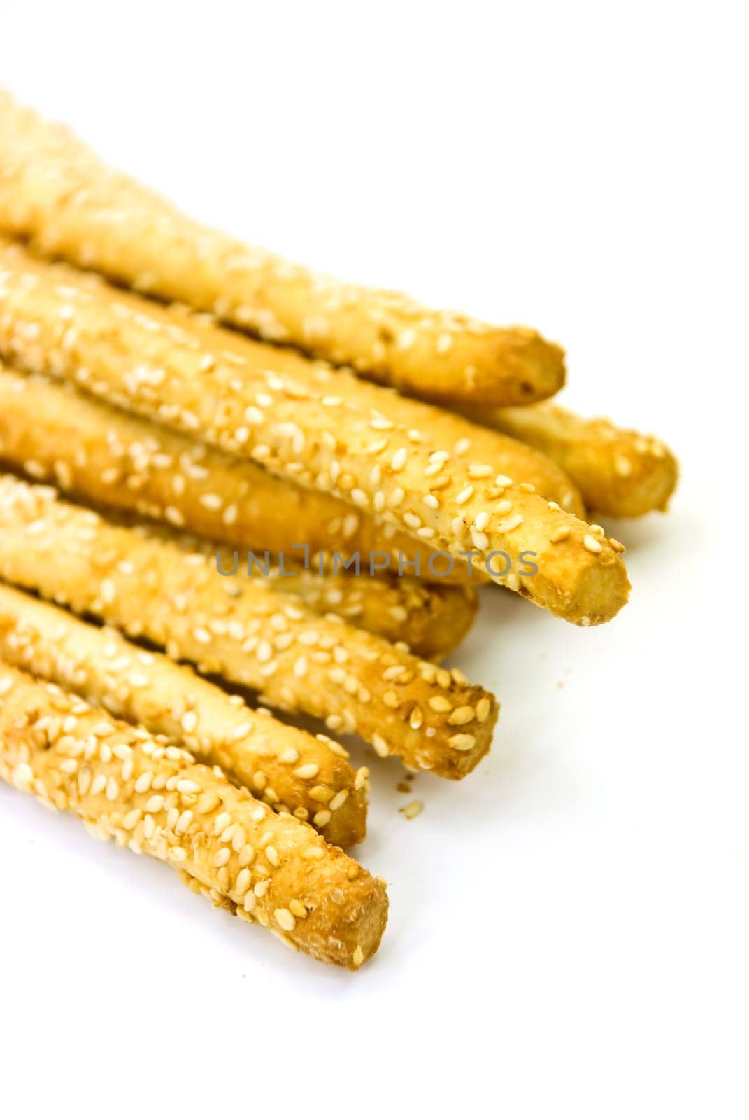 Pretzel sticks with sesame seeds