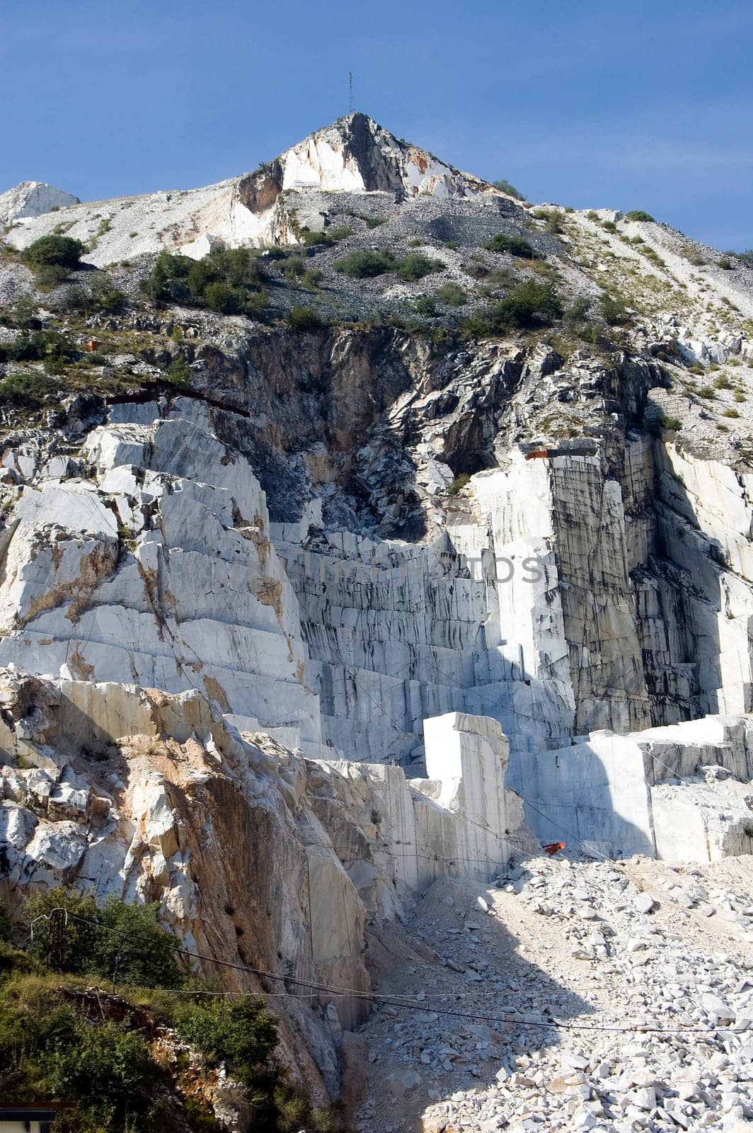 open quarry of marble